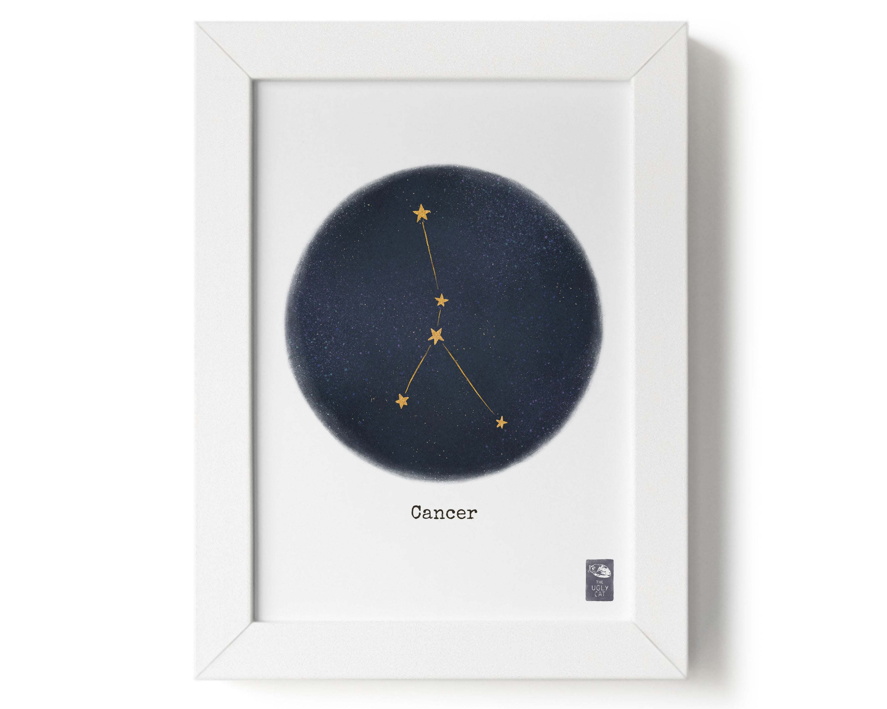 "Cancer ♋" by Catherine Hébert - Cancer Zodiac Constellation Art Print - 0"x0" size