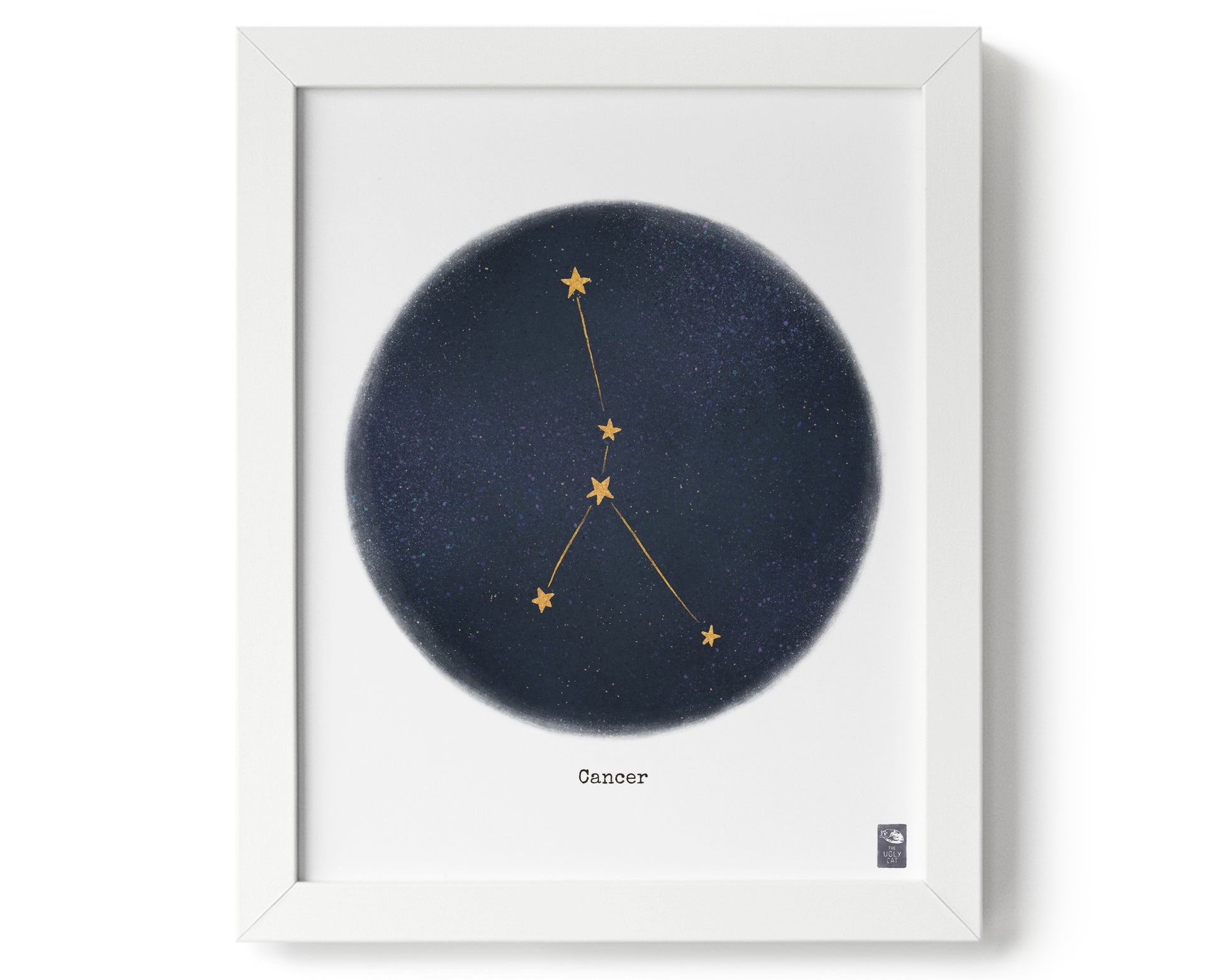 "Cancer ♋" by Catherine Hébert - Cancer Zodiac Constellation Art Print - 8"x10" size