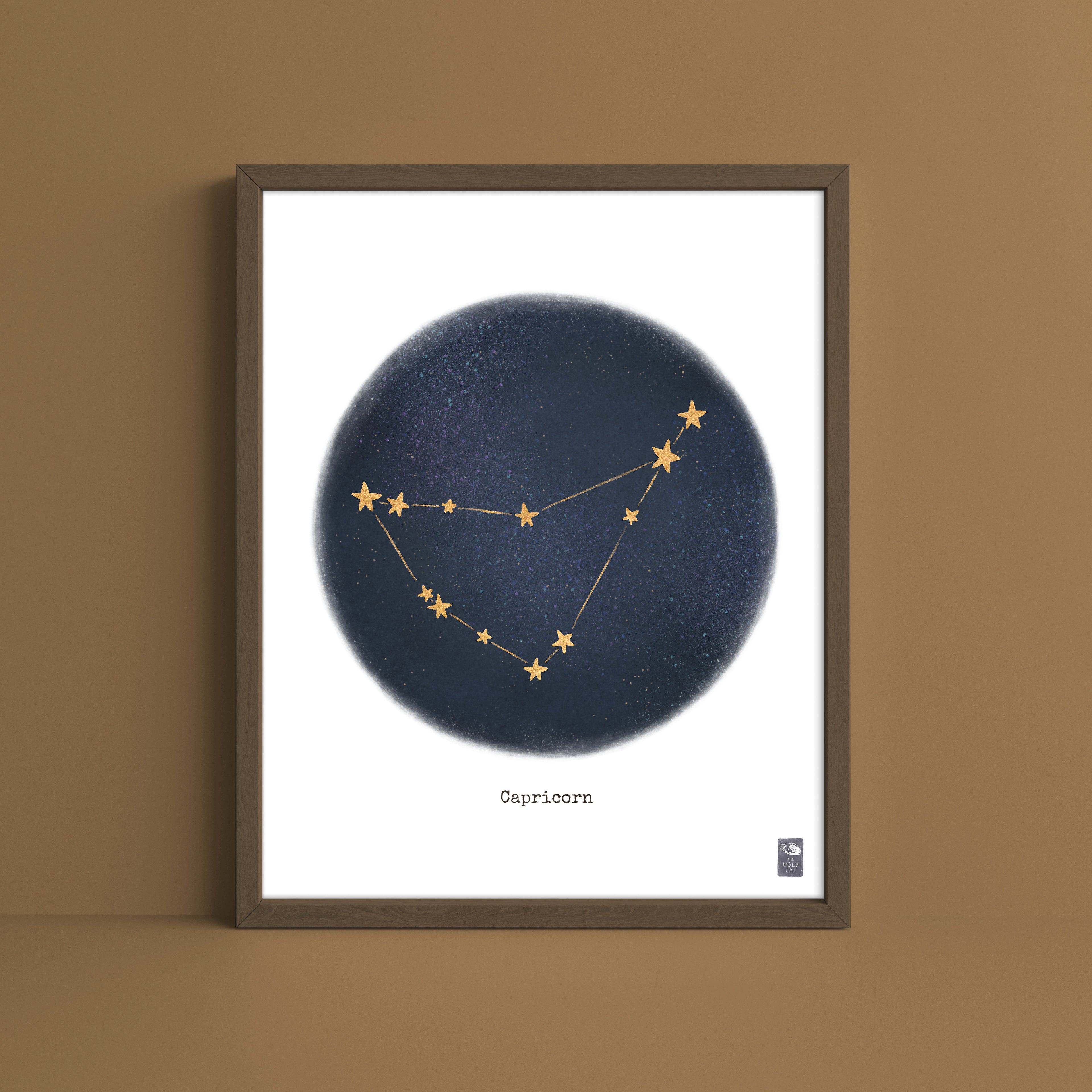 "Capricorn ♑" by Catherine Hébert - Capricorn Zodiac Constellation Fine Art Print – Living Room, Kids Room Decor – Gift for Boy or Girl