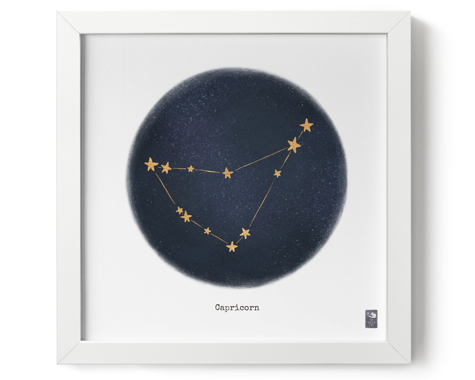 "Capricorn ♑" by Catherine Hébert - Capricorn Zodiac Constellation Art Print - 0"x0" size
