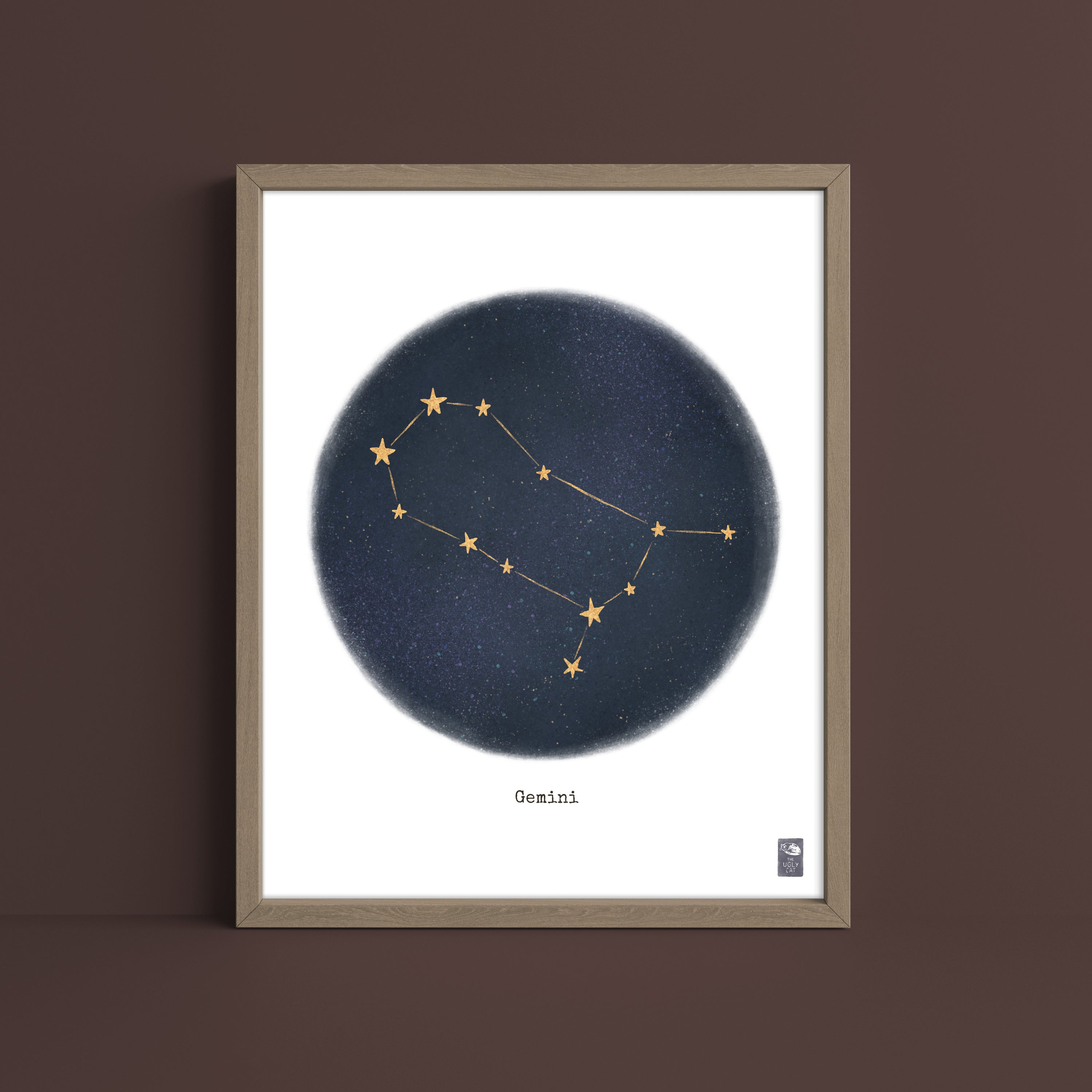 "Gemini ♊" by Catherine Hébert - Gemini Zodiac Constellation Art Print