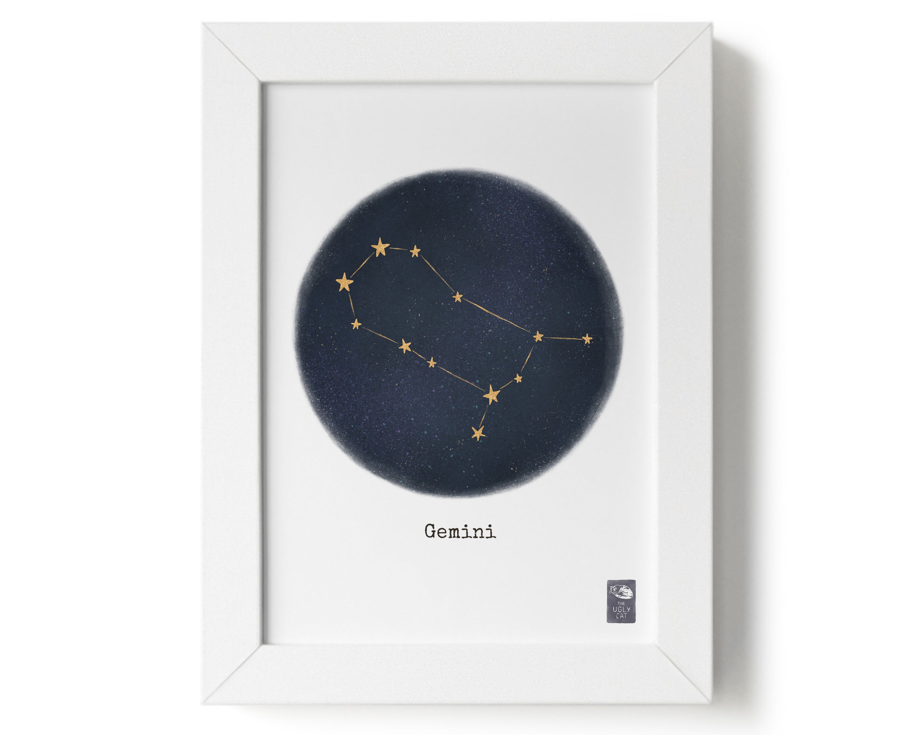 "Gemini ♊" by Catherine Hébert - Gemini Zodiac Constellation Art Print - 5"x7" size