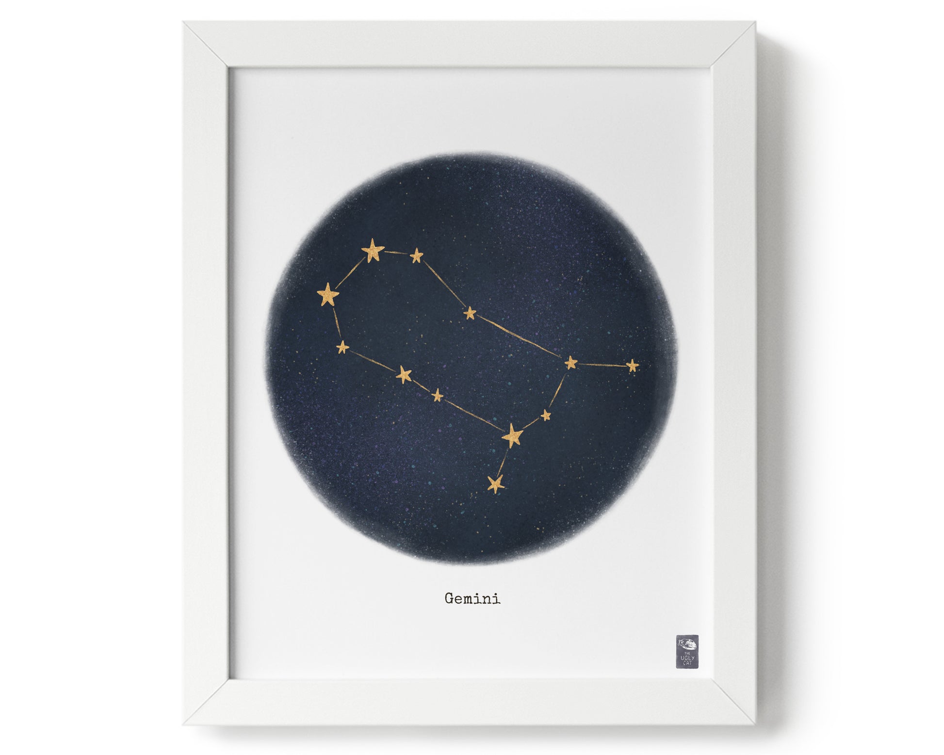 "Gemini ♊" by Catherine Hébert - Gemini Zodiac Constellation Art Print - 5"x6" size