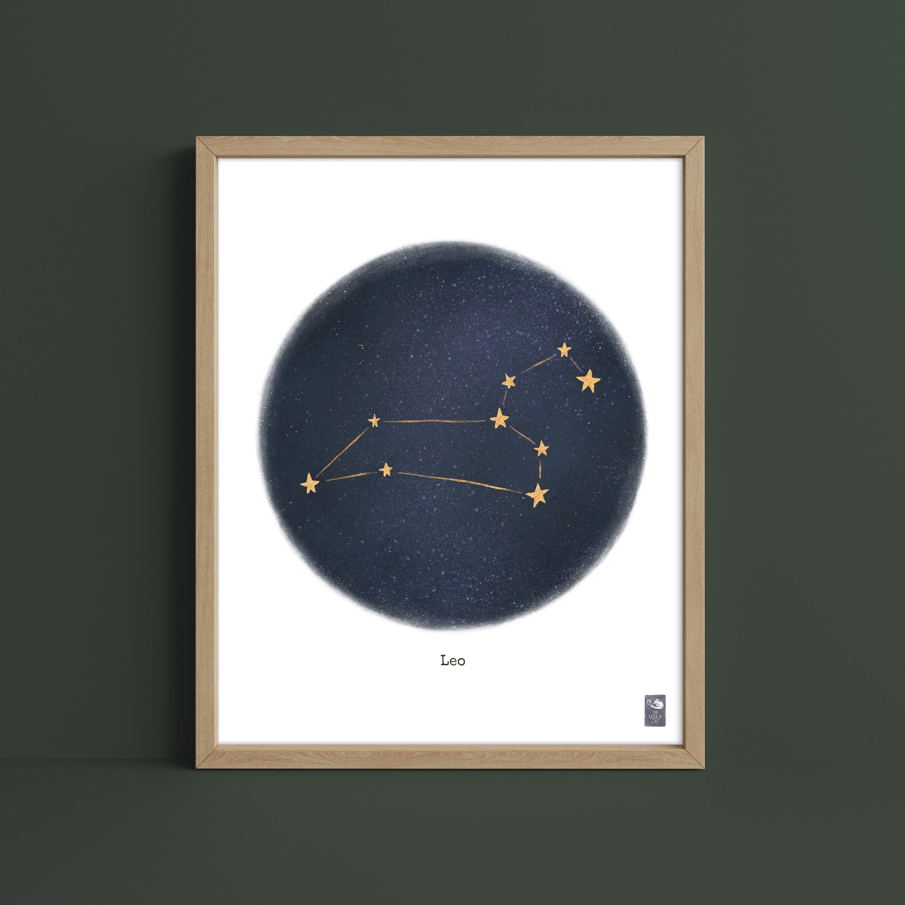 "Leo ♌" by Catherine Hébert - Leo Zodiac Constellation Art Print