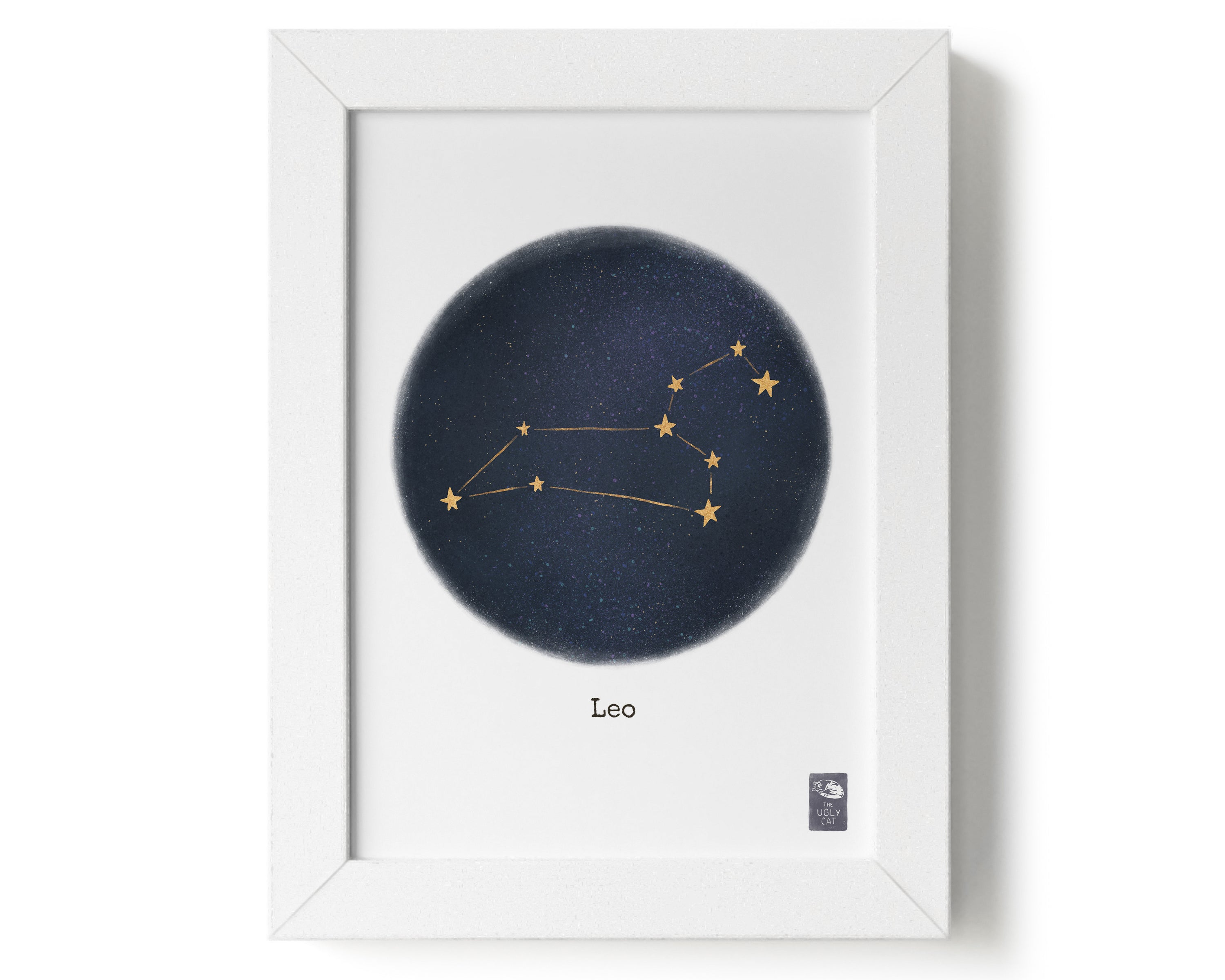 "Leo ♌" by Catherine Hébert - Leo Zodiac Constellation Art Print - 5"x7" size