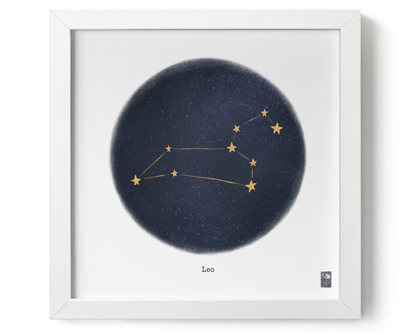 "Leo ♌" by Catherine Hébert - Leo Zodiac Constellation Art Print - 9"x9" size