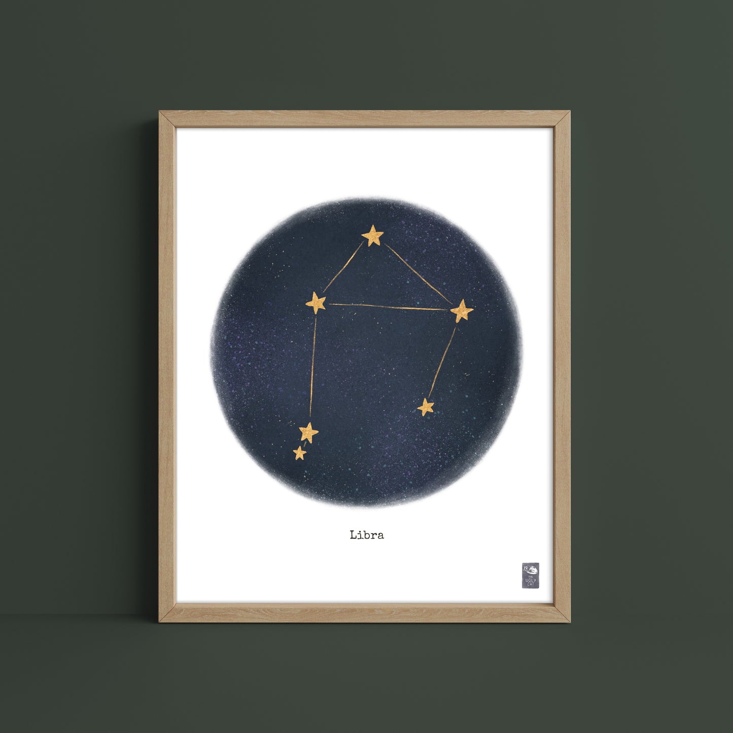 "Libra ♎" by Catherine Hébert - Libra Zodiac Constellation Art Print