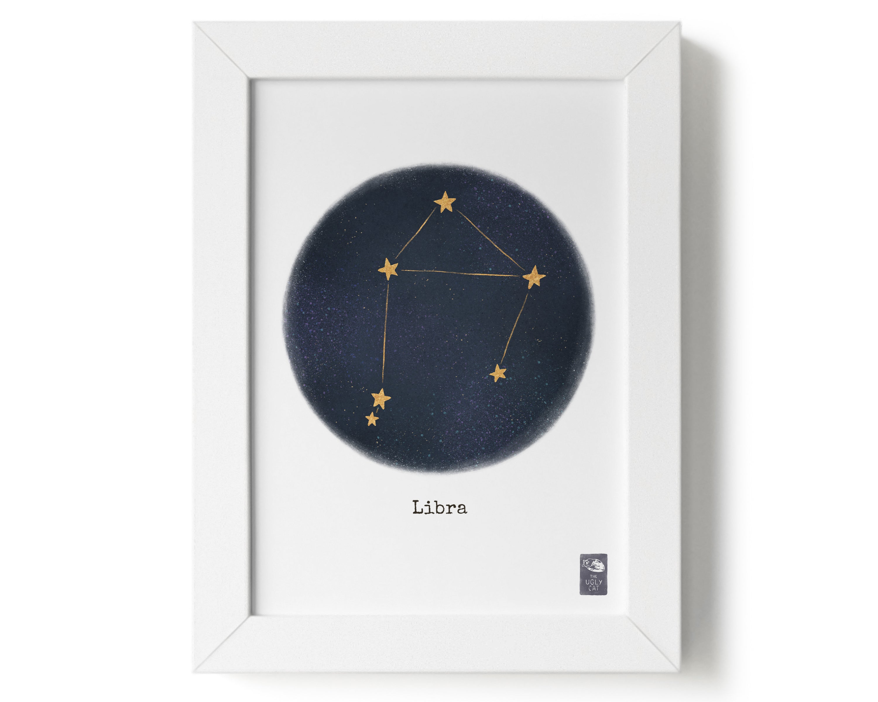 "Libra ♎" by Catherine Hébert - Libra Zodiac Constellation Art Print - 5"x7" size