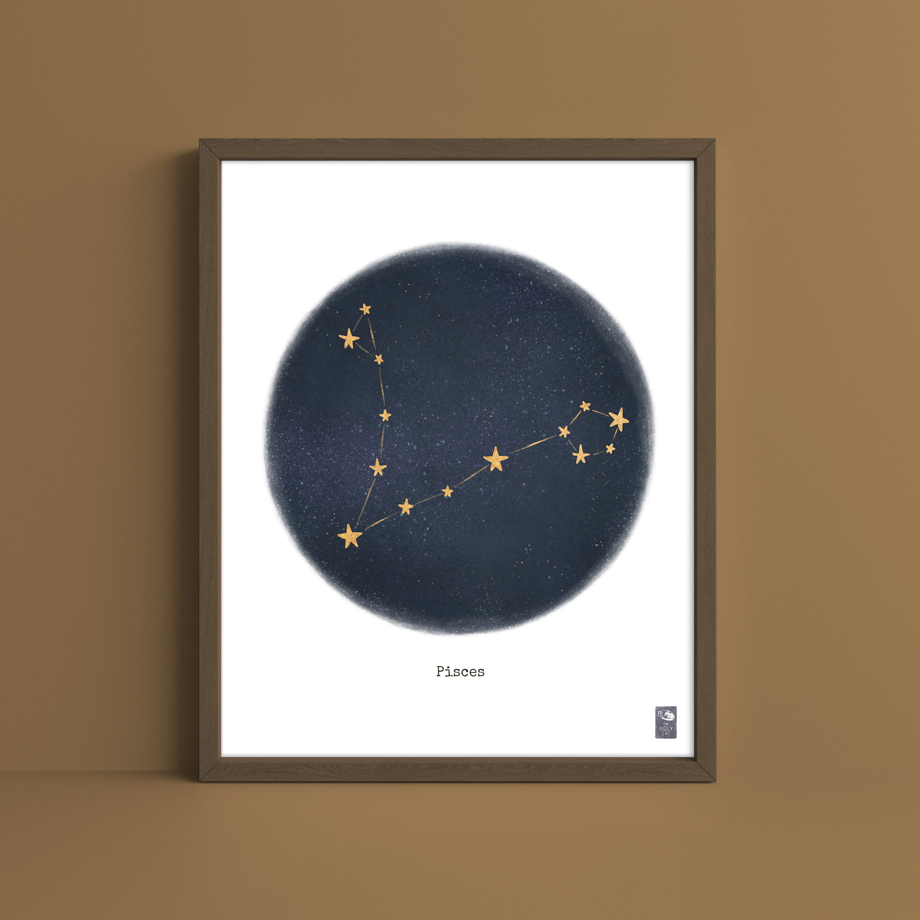 "Pisces ♓" by Catherine Hébert - Pisces Zodiac Constellation Art Print