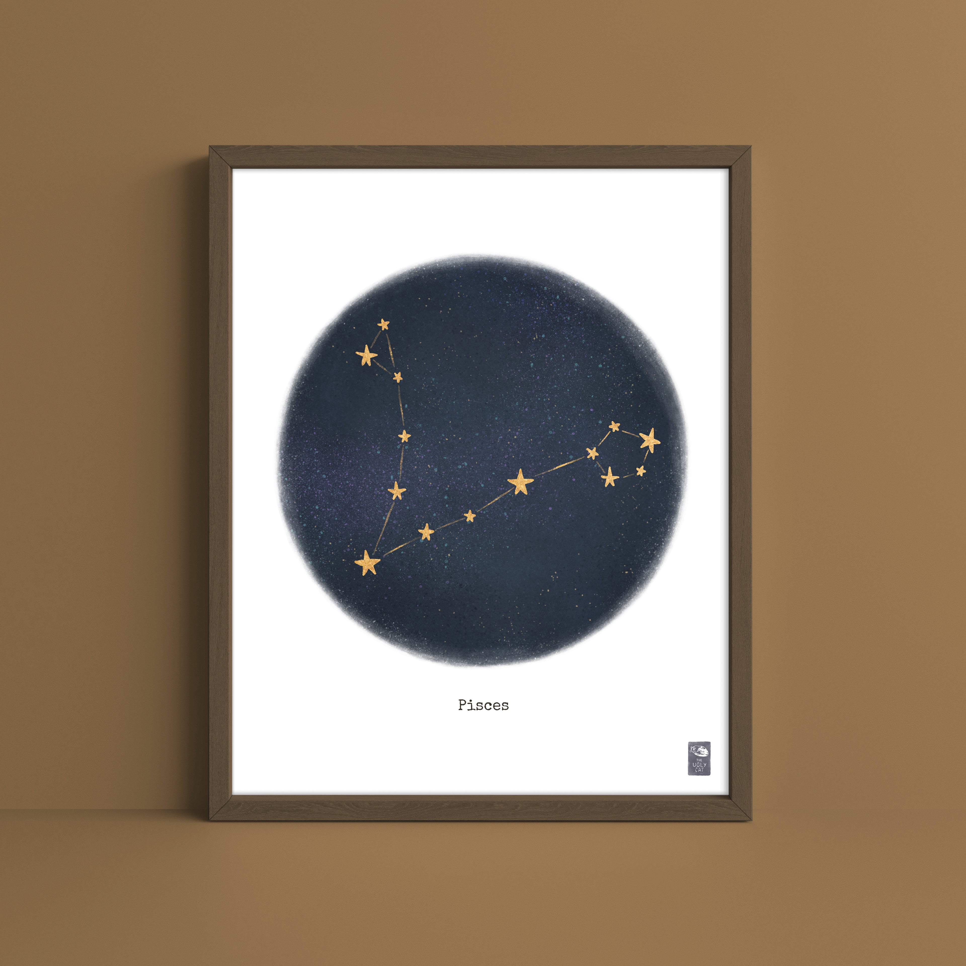 "Pisces ♓" by Catherine Hébert - Pisces Zodiac Constellation Fine Art Print – Living Room, Kids Room Decor – Gift for Boy or Girl