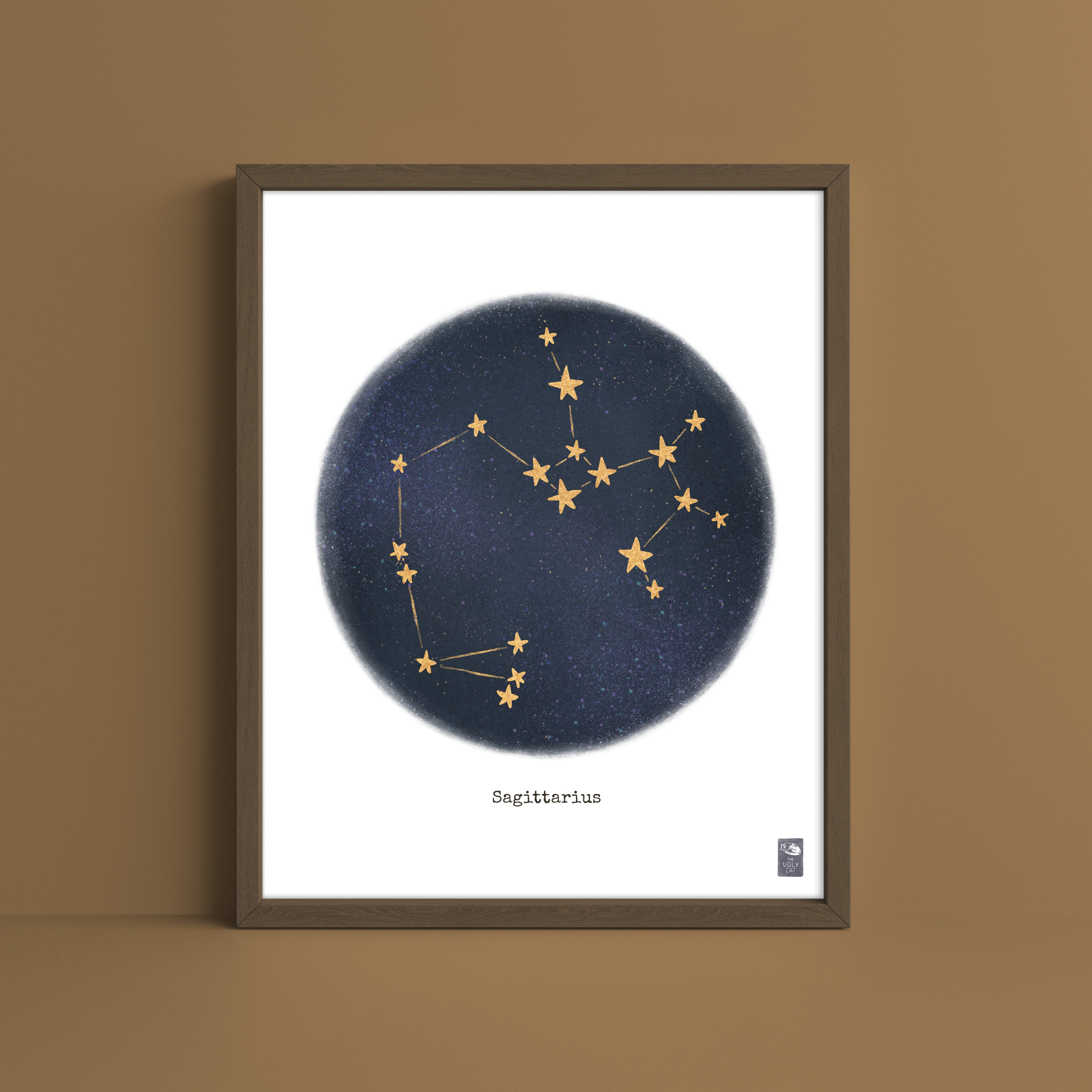 "Sagittarius ♐" by Catherine Hébert - Sagittarius Zodiac Constellation Fine Art Print – Living Room, Kids Room Decor – Gift for Boy or Girl