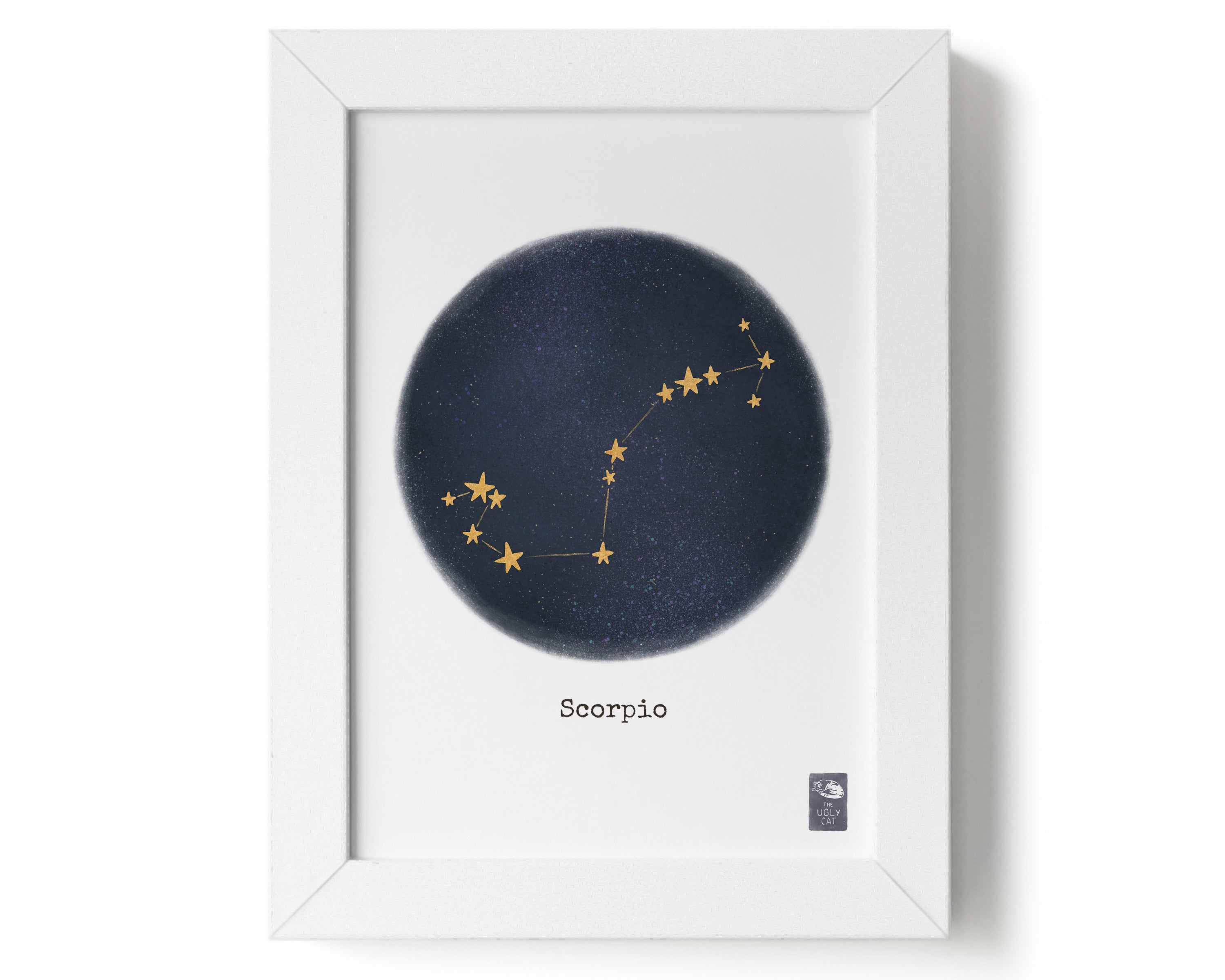 "Scorpio ♏" by Catherine Hébert - Scorpio Zodiac Constellation Art Print - 5"x7" size