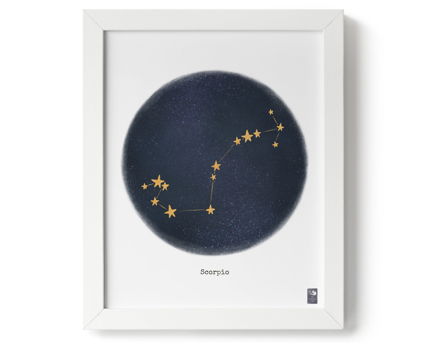 "Scorpio ♏" by Catherine Hébert - Scorpio Zodiac Constellation Art Print - 8"x10" size