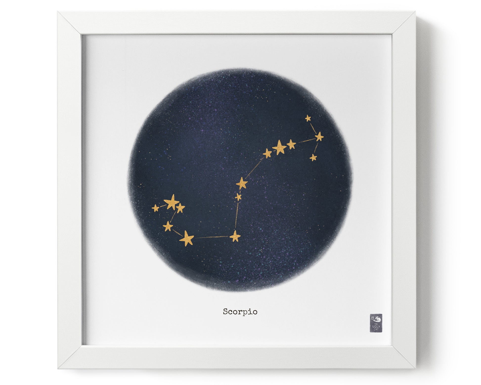 "Scorpio ♏" by Catherine Hébert - Scorpio Zodiac Constellation Art Print - 9"x9" size