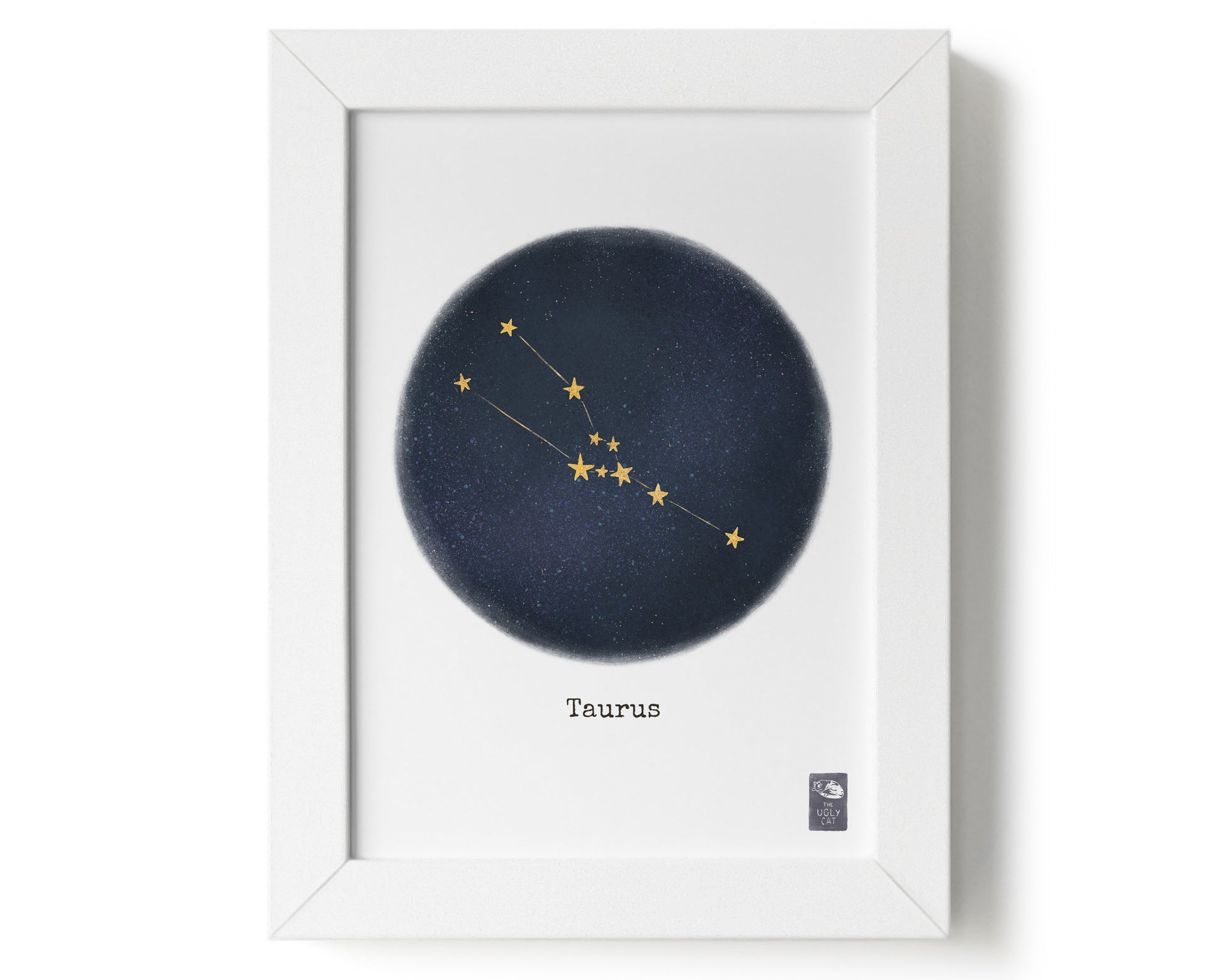 "Taurus ♉" by Catherine Hébert - Taurus Zodiac Constellation Giclee Art Print - 5"x7" size