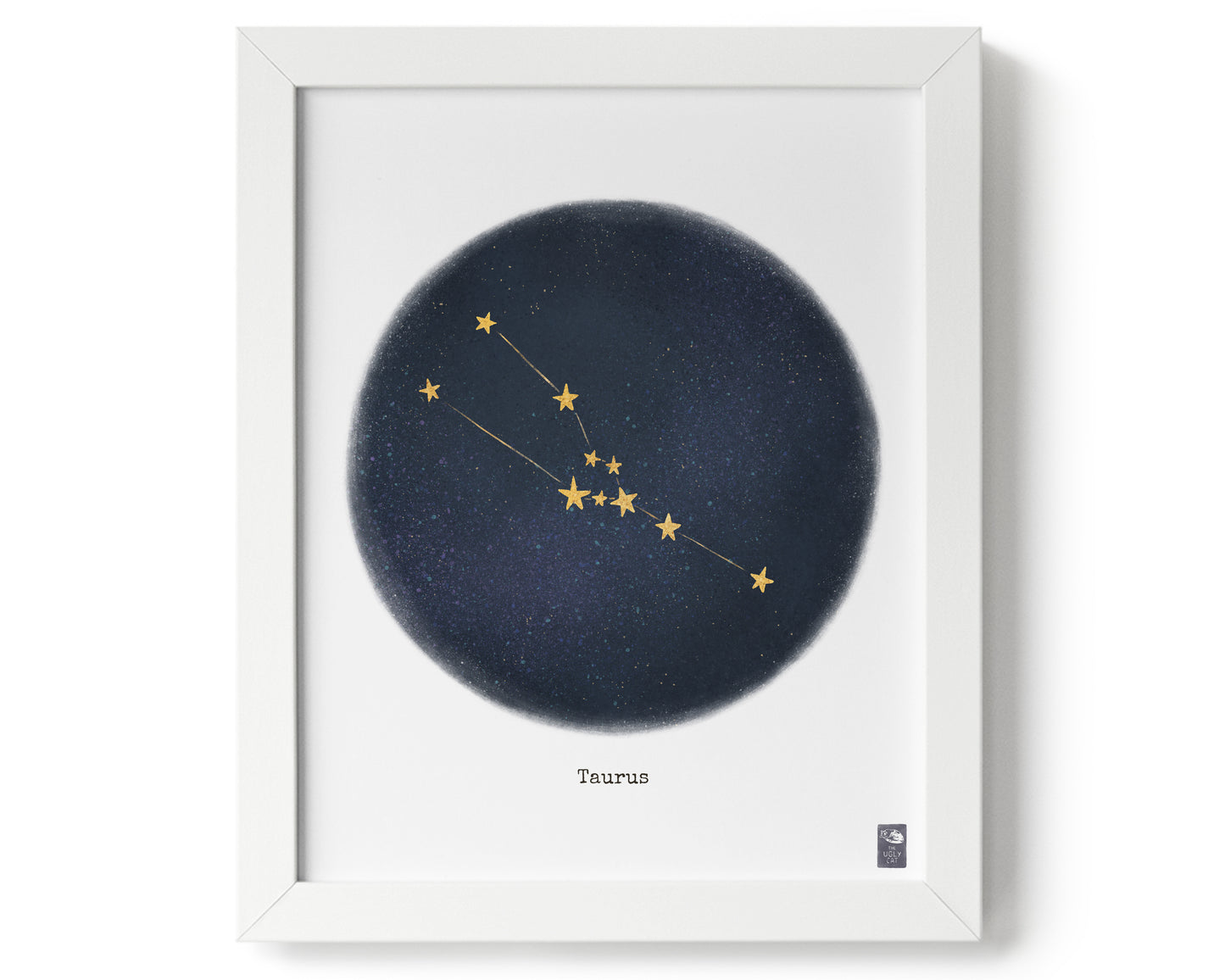 "Taurus ♉" by Catherine Hébert - Taurus Zodiac Constellation Giclee Art Print - 8"x10" size