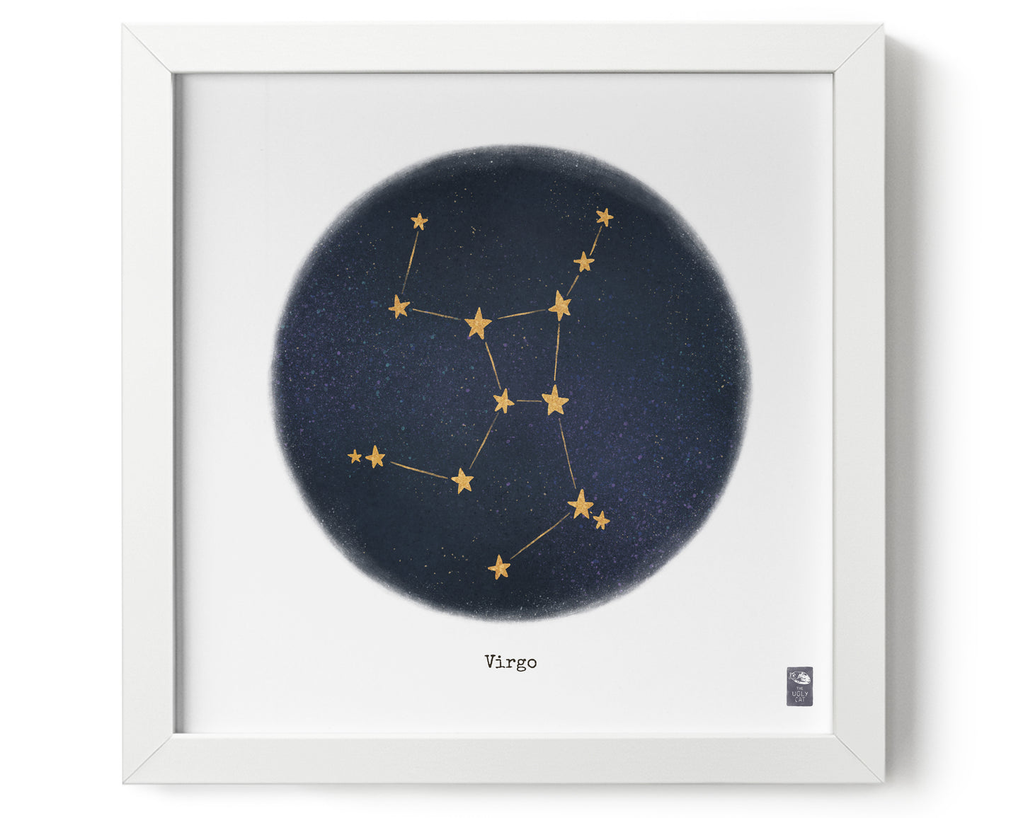 "Virgo ♍" by Catherine Hébert - Virgo Zodiac Constellation Giclee Art Print - 9"x9" size