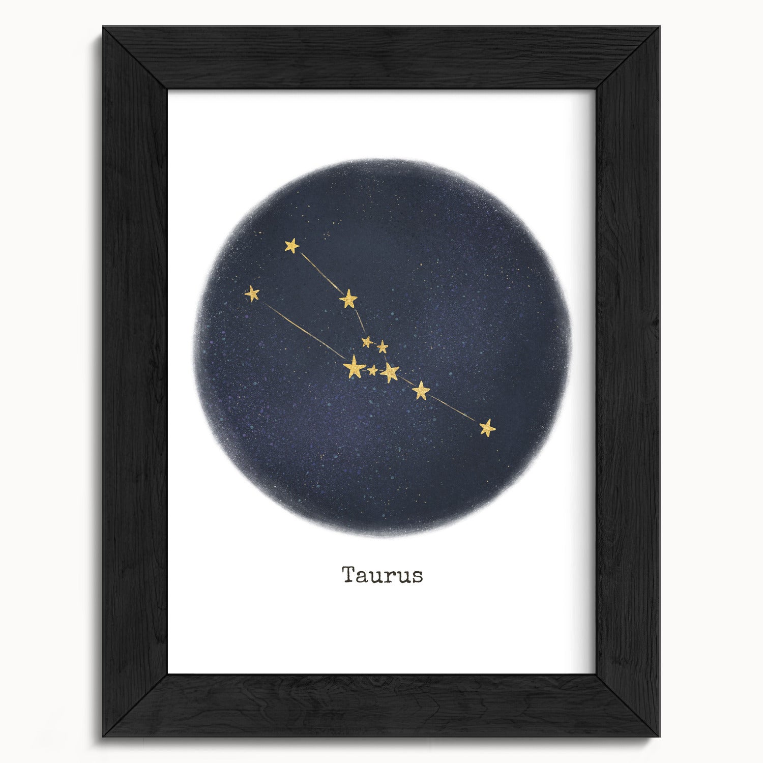 "Taurus ♉" by Catherine Hébert - Taurus Zodiac Constellation Fine Art Print - 5"x7" size