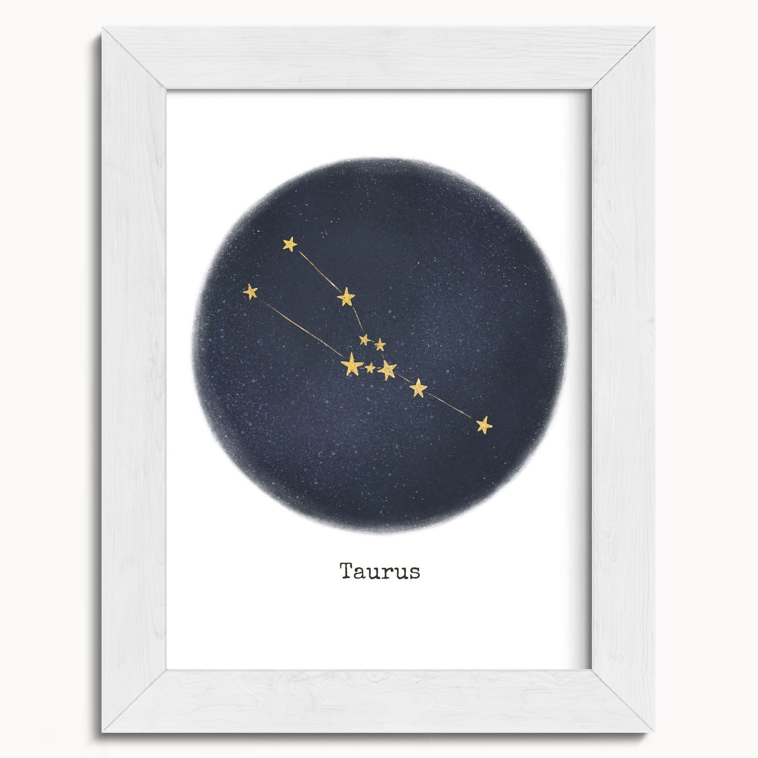 "Taurus ♉" by Catherine Hébert - Taurus Zodiac Constellation Fine Art Print - 5"x7" size