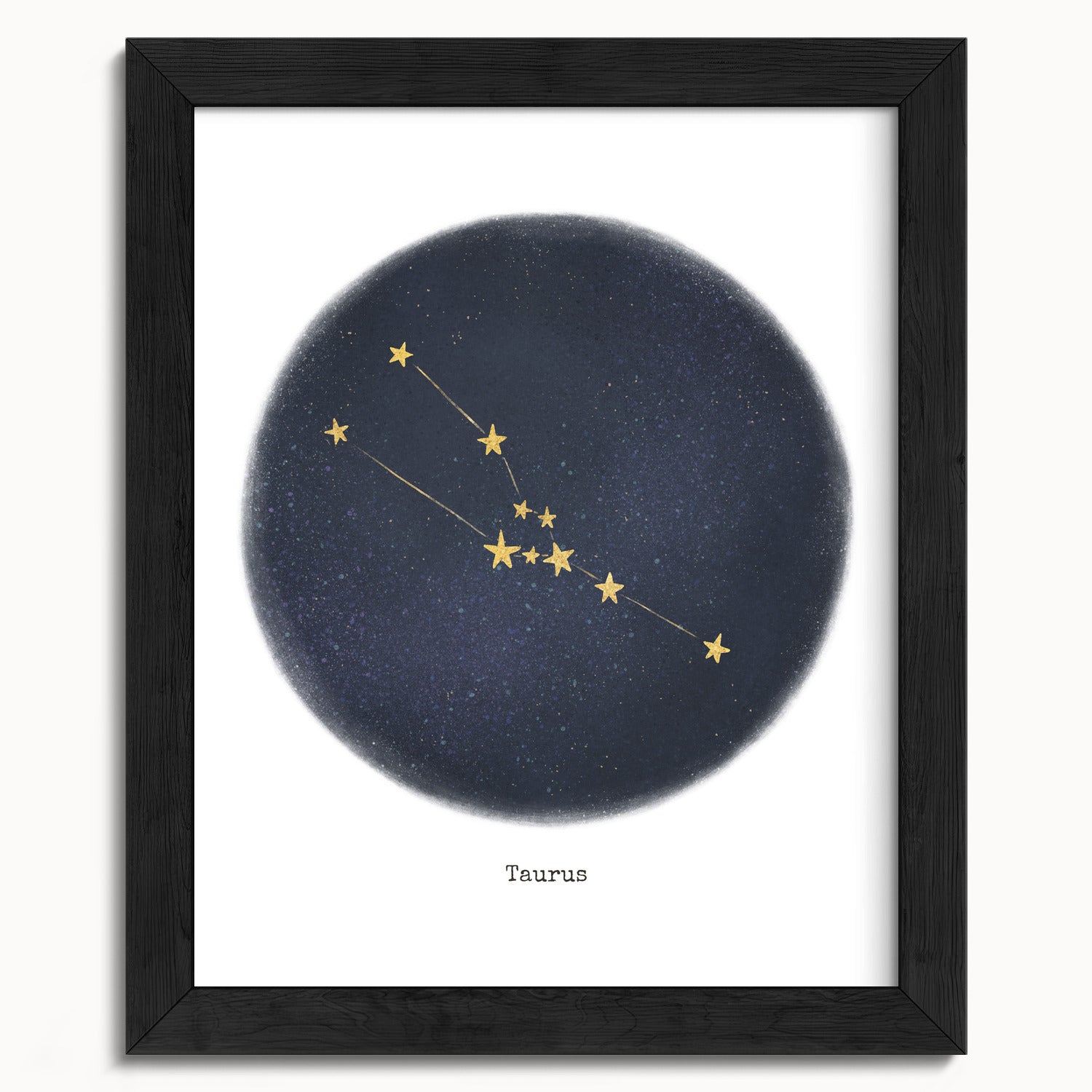 "Taurus ♉" by Catherine Hébert - Taurus Zodiac Constellation Fine Art Print - 8"x10" size