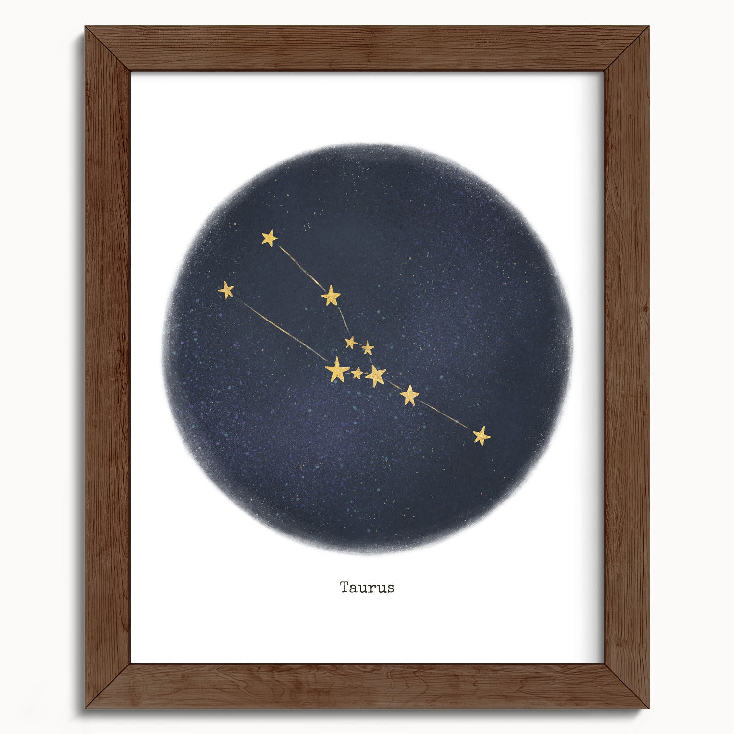 "Taurus ♉" by Catherine Hébert - Taurus Zodiac Constellation Fine Art Print - 8"x10" size