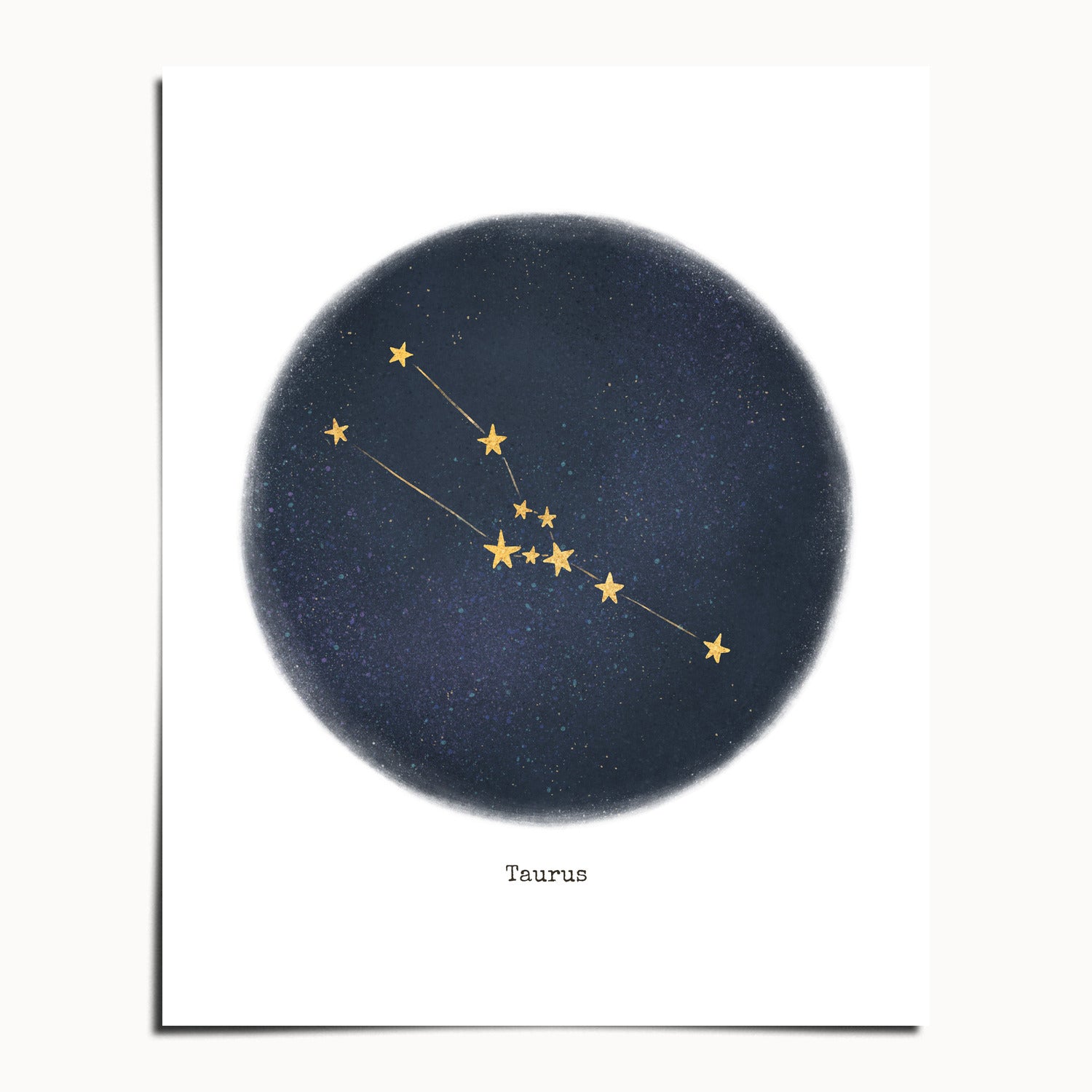 "Taurus ♉" by Catherine Hébert - Taurus Zodiac Constellation Fine Art Print - 8"x10" size