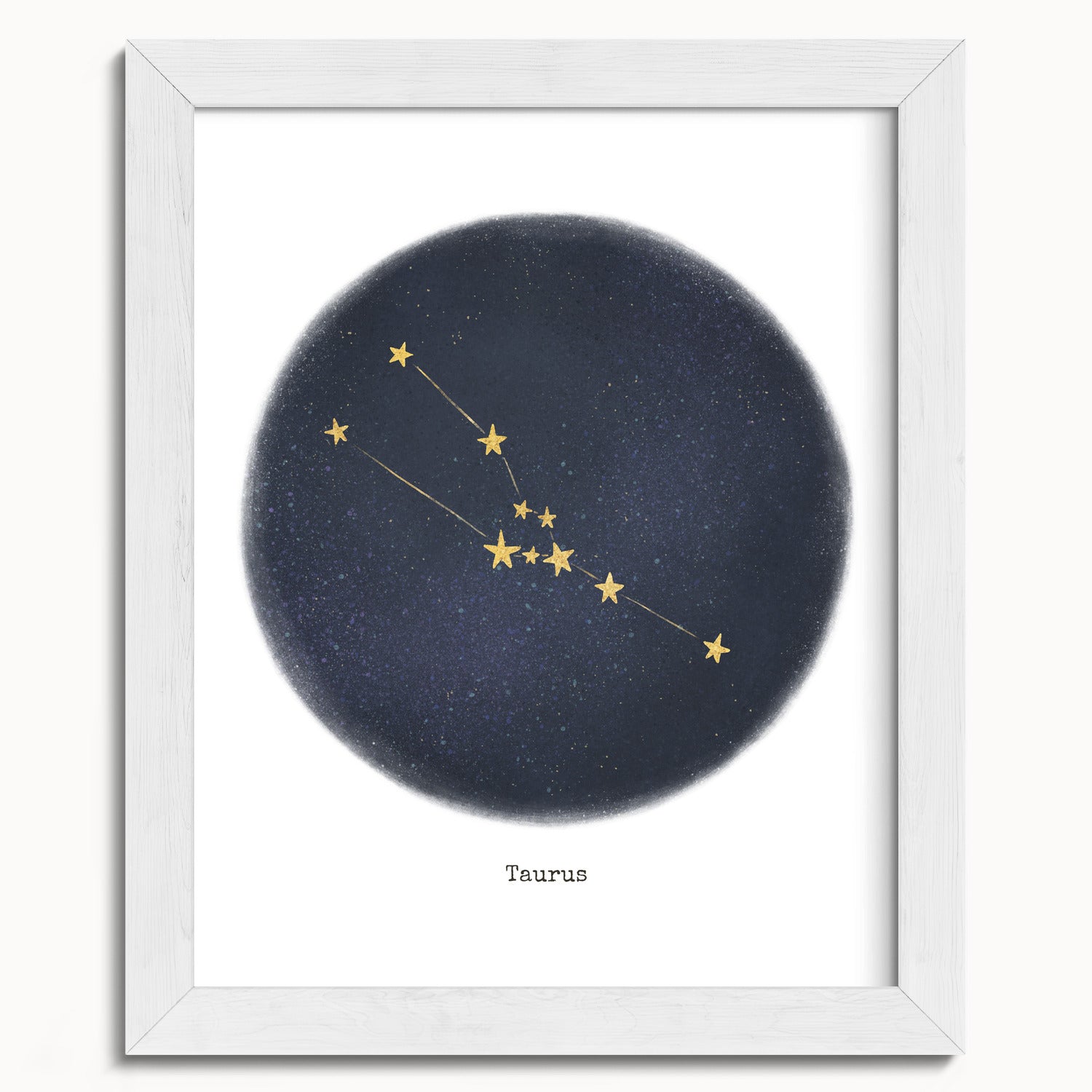 "Taurus ♉" by Catherine Hébert - Taurus Zodiac Constellation Fine Art Print - 8"x10" size