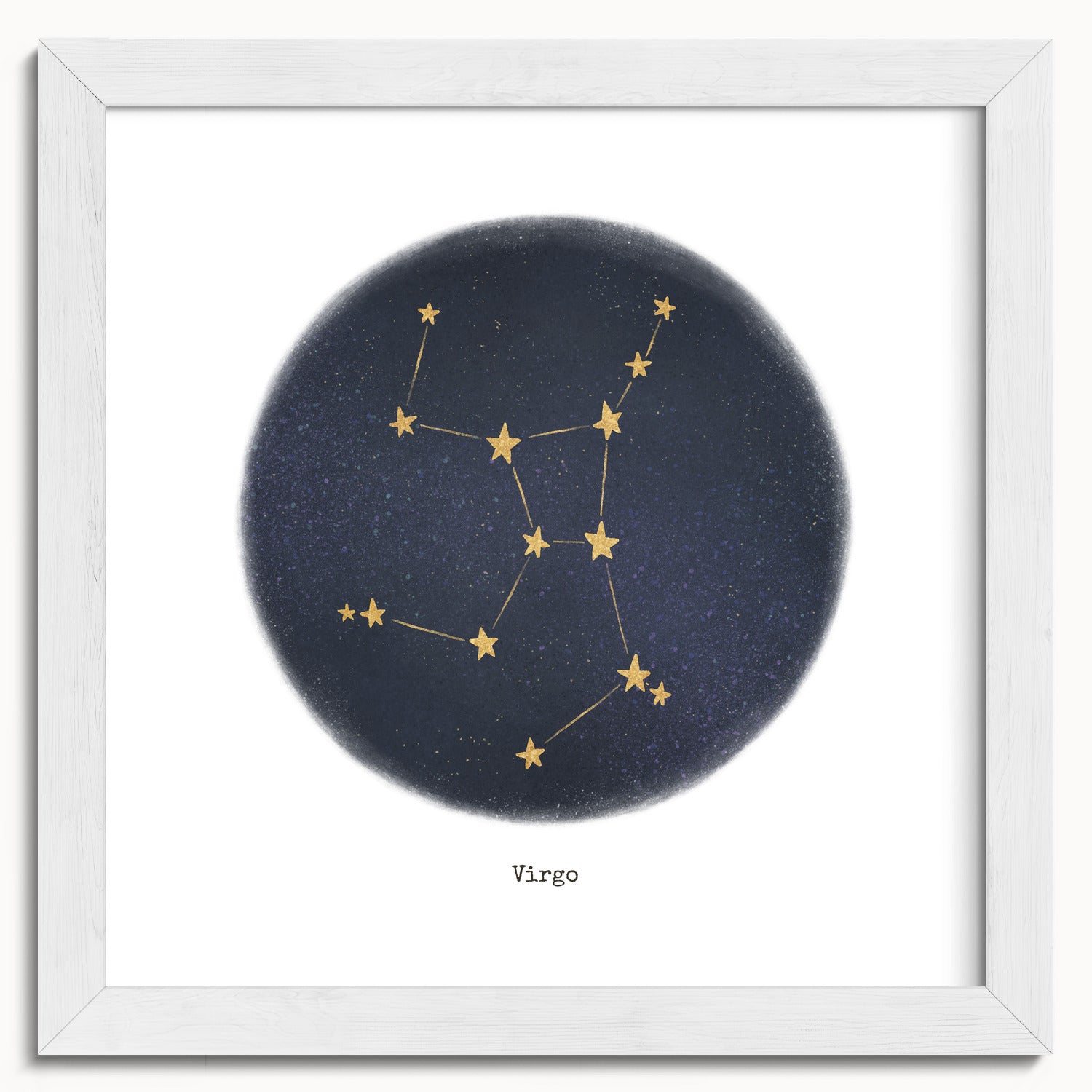 "Virgo ♍" by Catherine Hébert - Virgo Zodiac Constellation Fine Art Print - 10"x10" size