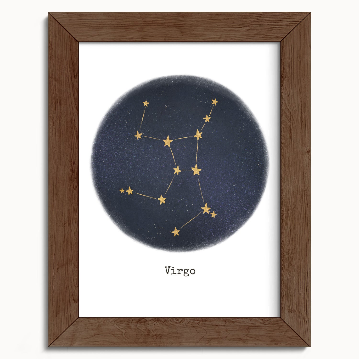 "Virgo ♍" by Catherine Hébert - Virgo Zodiac Constellation Fine Art Print - 5"x7" size