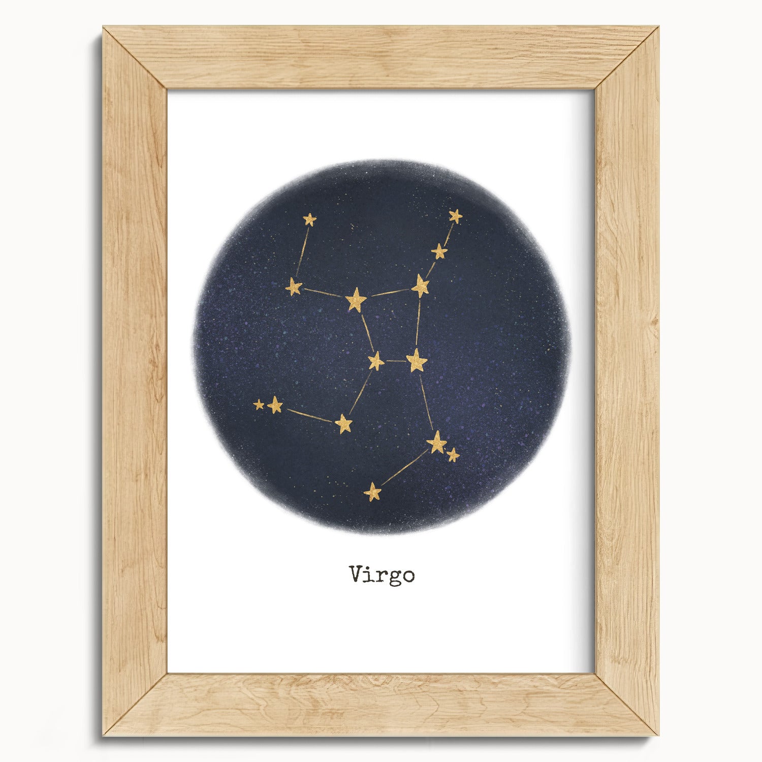 "Virgo ♍" by Catherine Hébert - Virgo Zodiac Constellation Fine Art Print - 5"x7" size