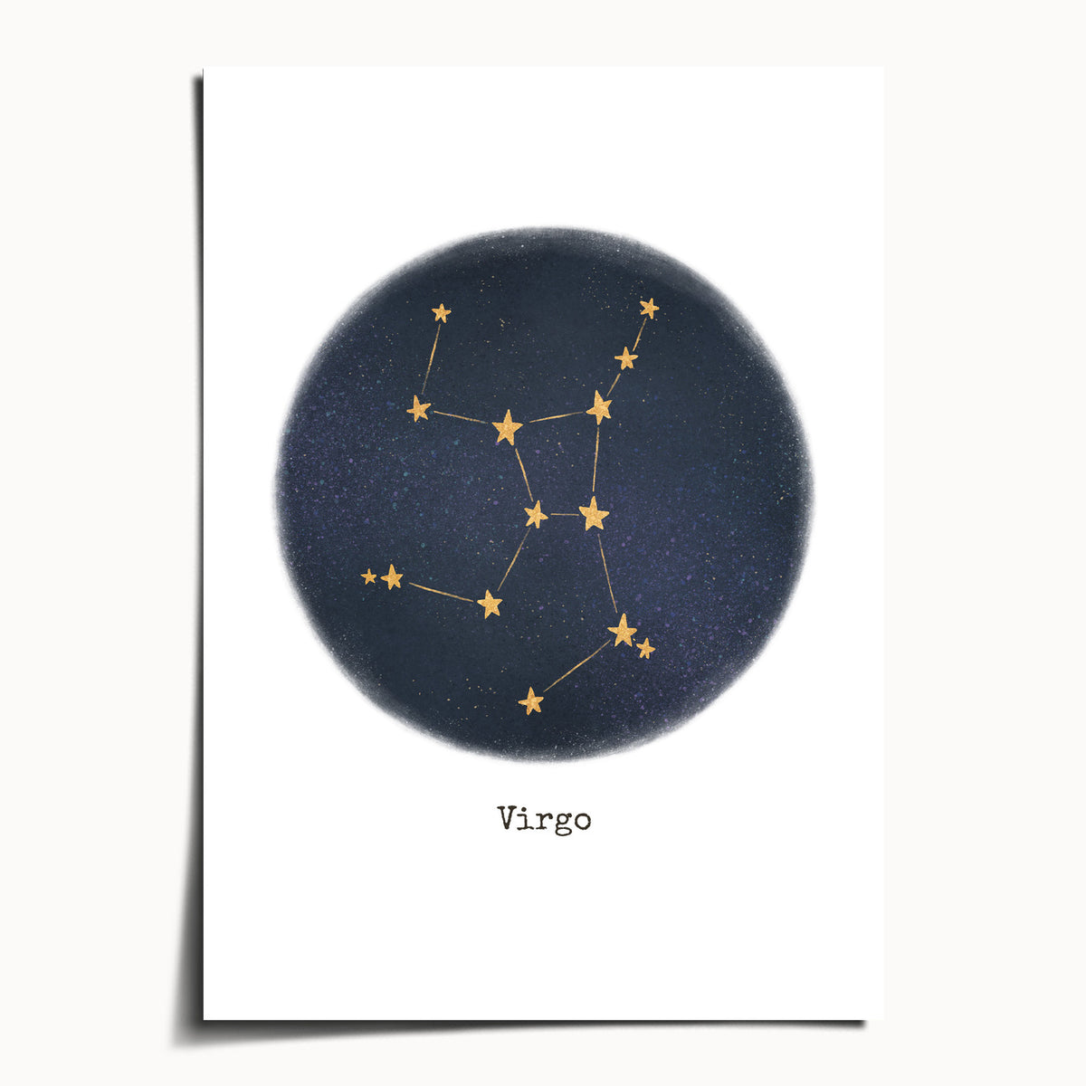 "Virgo ♍" by Catherine Hébert - Virgo Zodiac Constellation Art Print - 5"x7" size