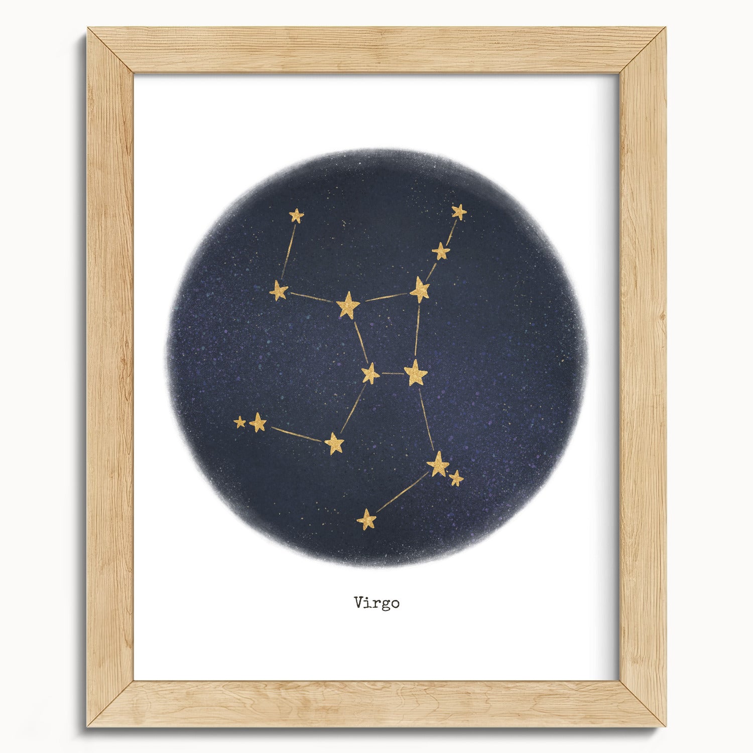 "Virgo ♍" by Catherine Hébert - Virgo Zodiac Constellation Fine Art Print - 8"x10" size