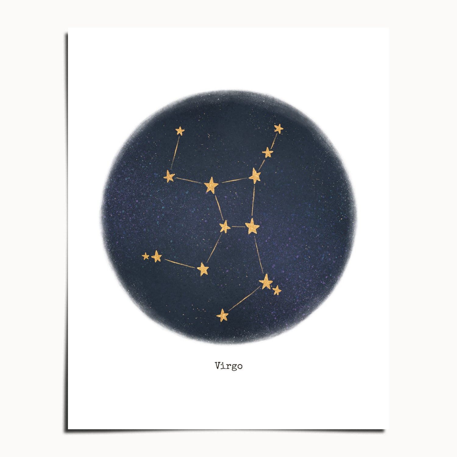 "Virgo ♍" by Catherine Hébert - Virgo Zodiac Constellation Fine Art Print - 8"x10" size
