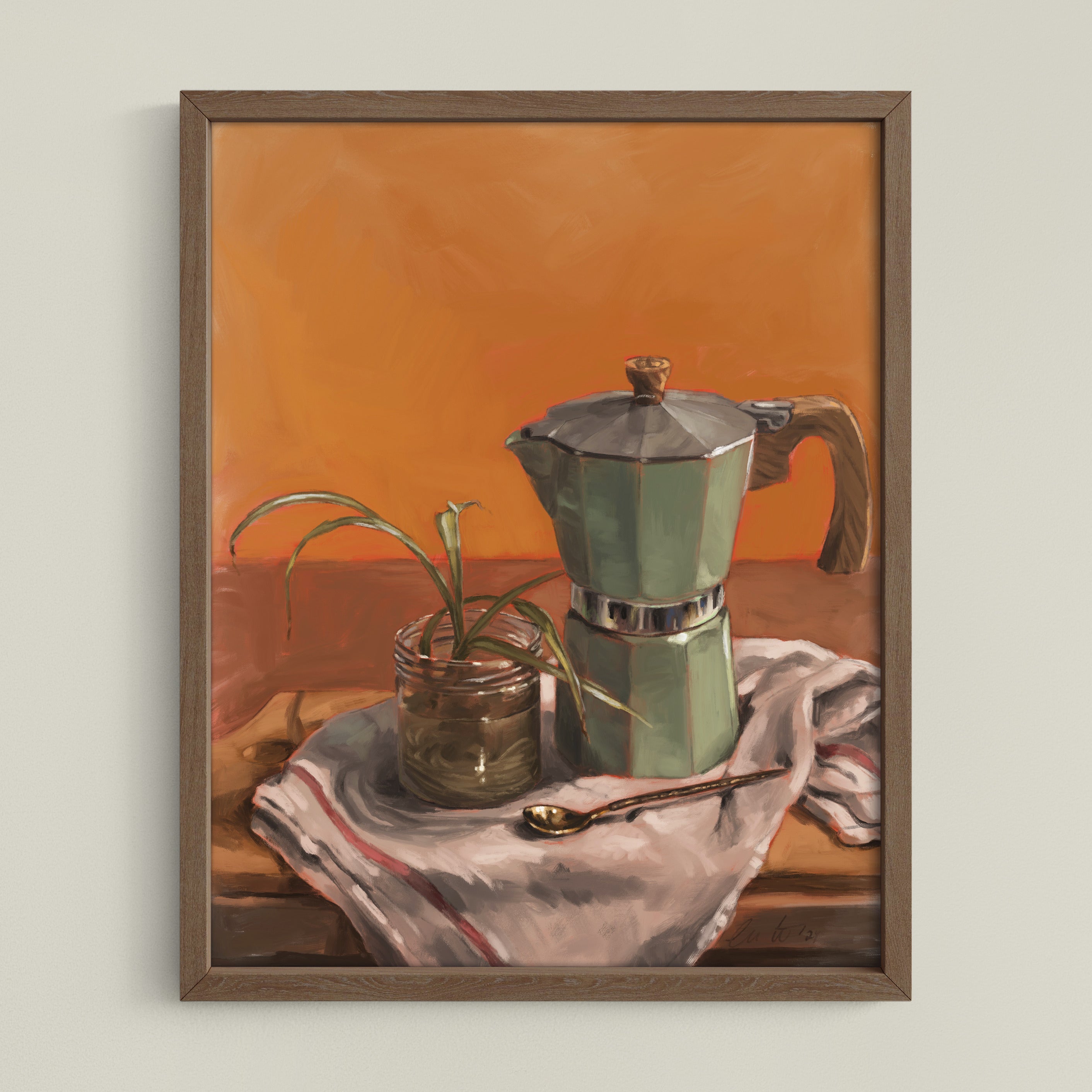Moka Pot and Spider Plant