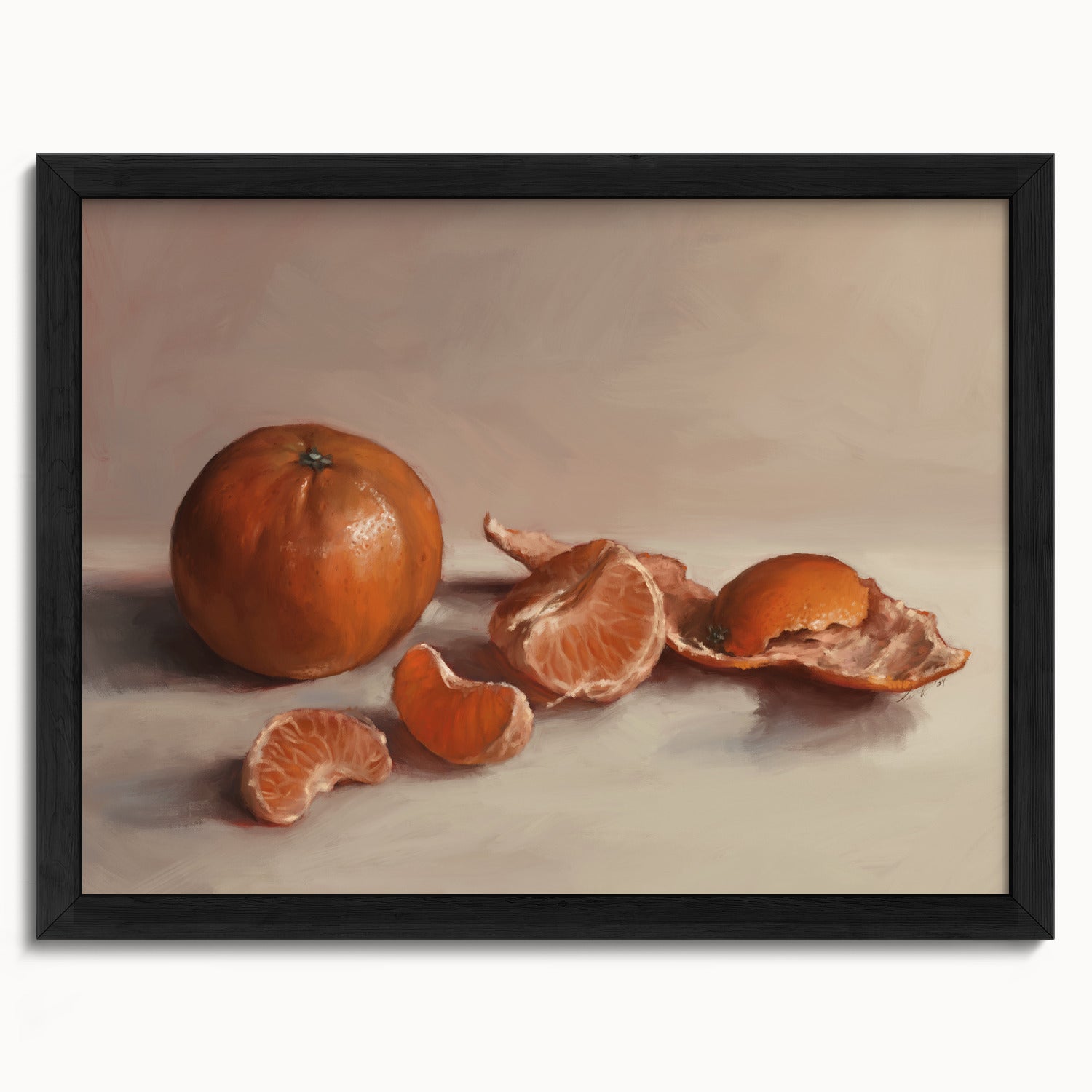 "Clementines" by Catherine Hébert - Clementine Orange Still Life Fine Art Print - 12"x16" size