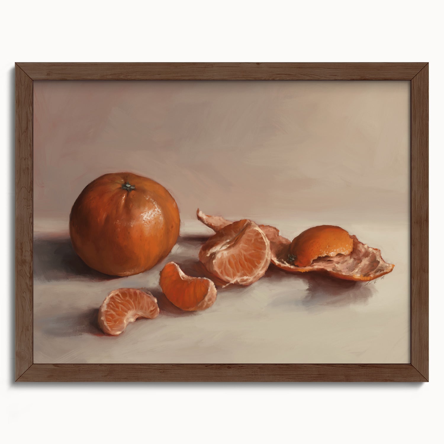 "Clementines" by Catherine Hébert - Clementine Orange Still Life Fine Art Print - 12"x16" size