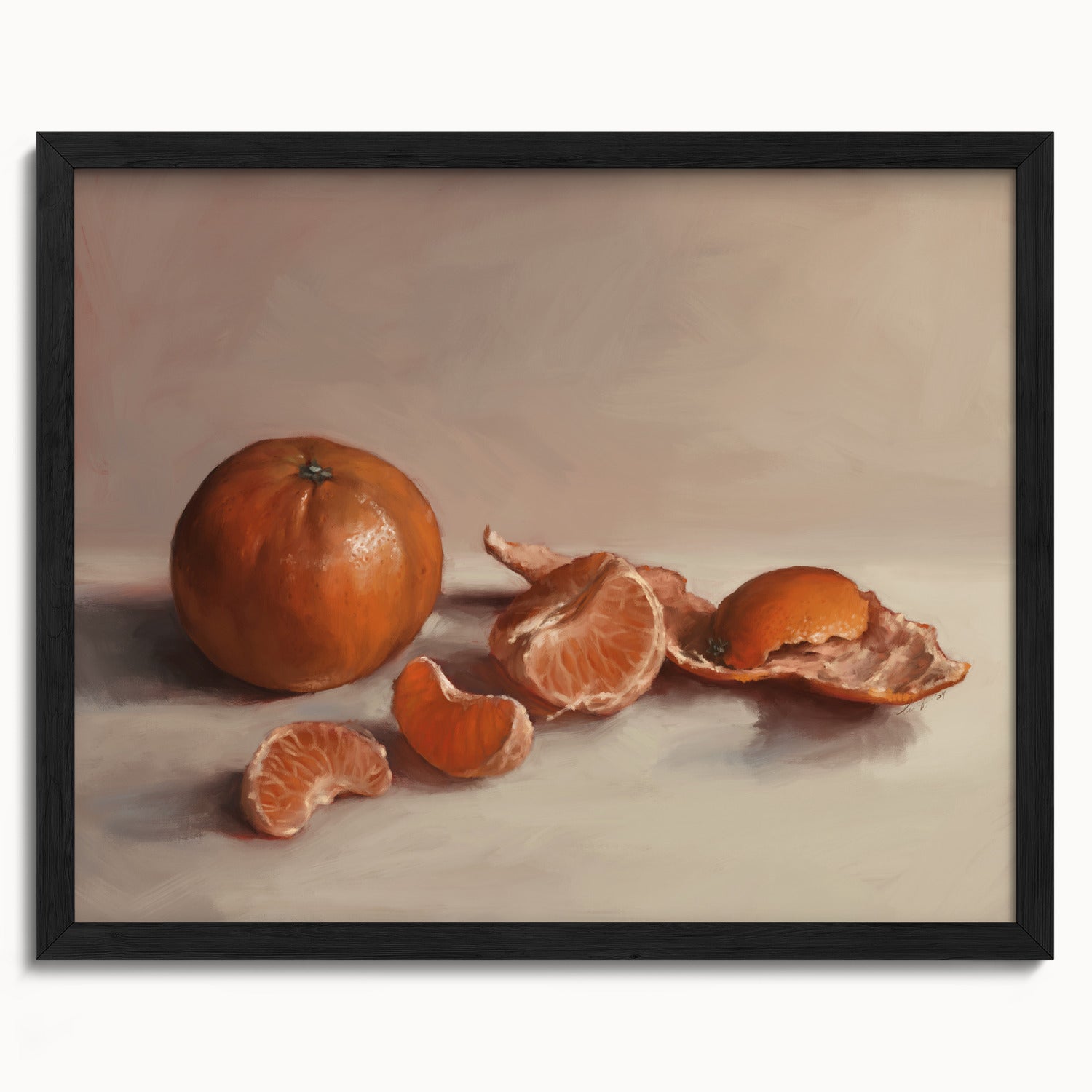 "Clementines" by Catherine Hébert - Clementine Orange Still Life Fine Art Print - 16"x20" size