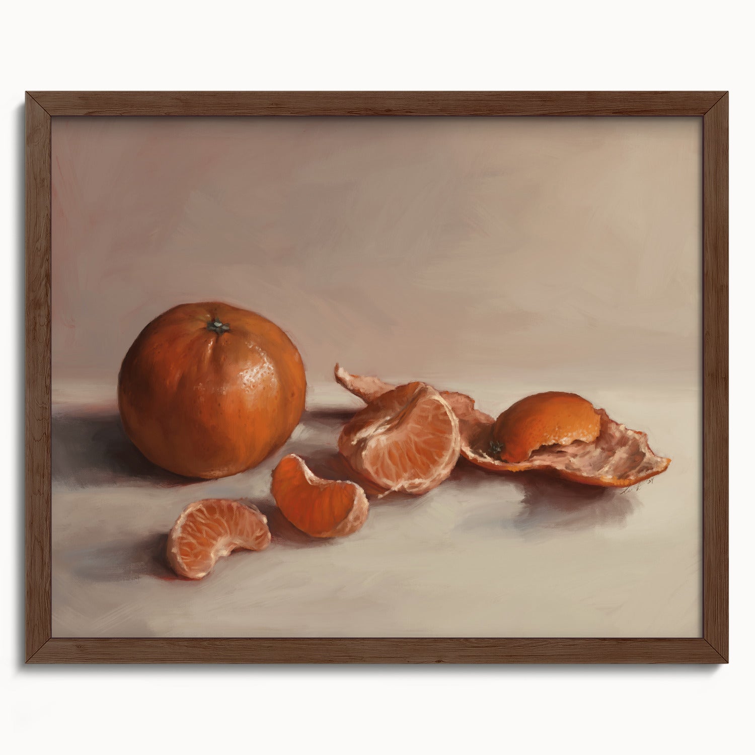 "Clementines" by Catherine Hébert - Clementine Orange Still Life Fine Art Print - 16"x20" size