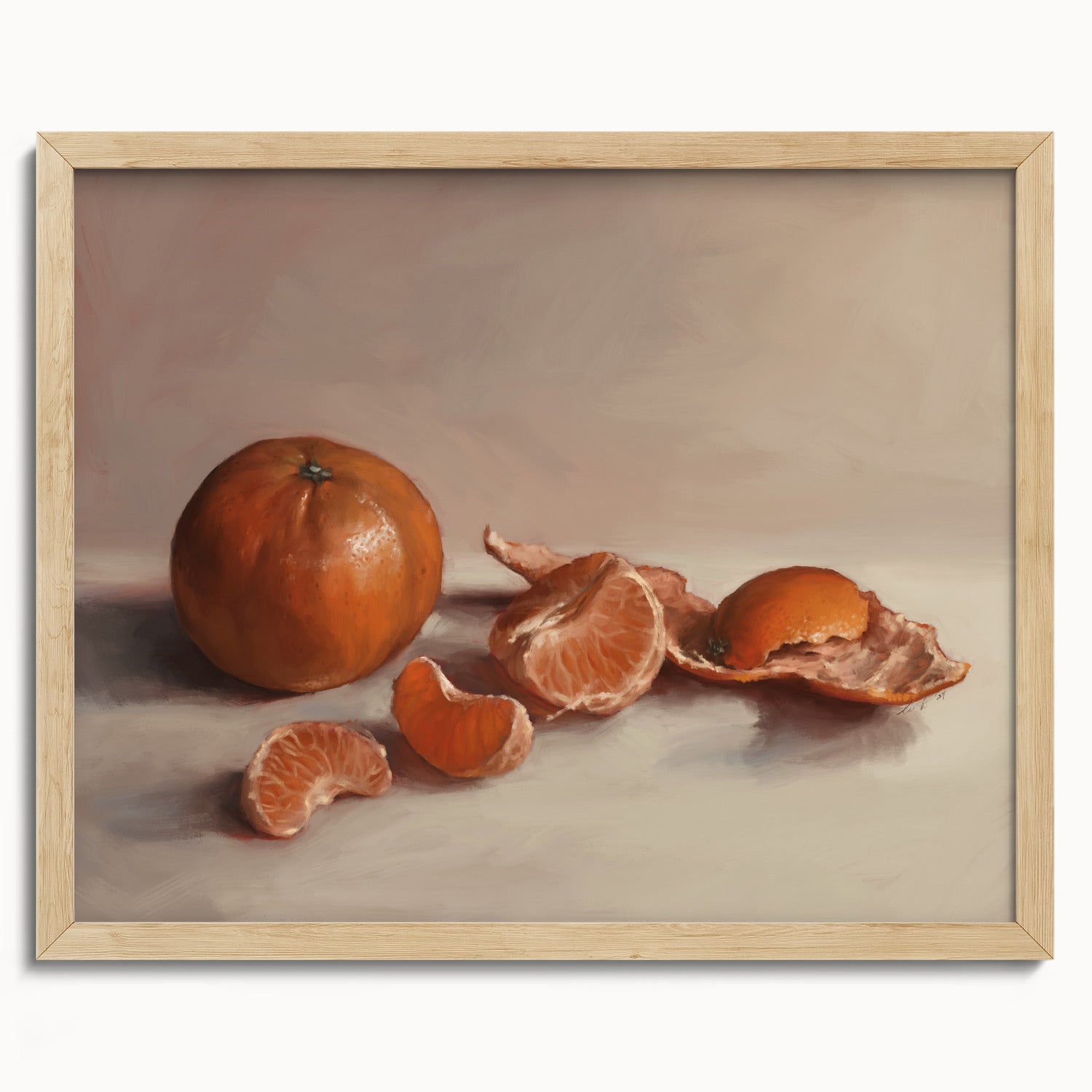 "Clementines" by Catherine Hébert - Clementine Orange Still Life Fine Art Print - 16"x20" size