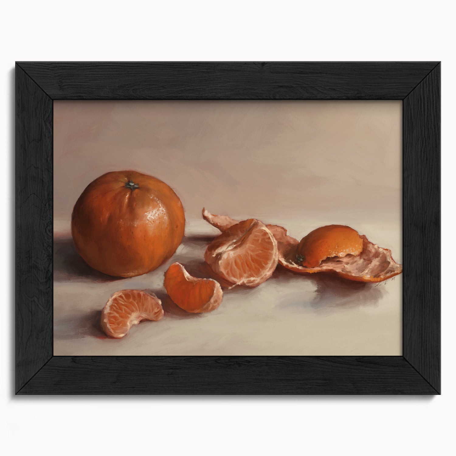 "Clementines" by Catherine Hébert - Clementine Orange Still Life Fine Art Print - 5"x7" size