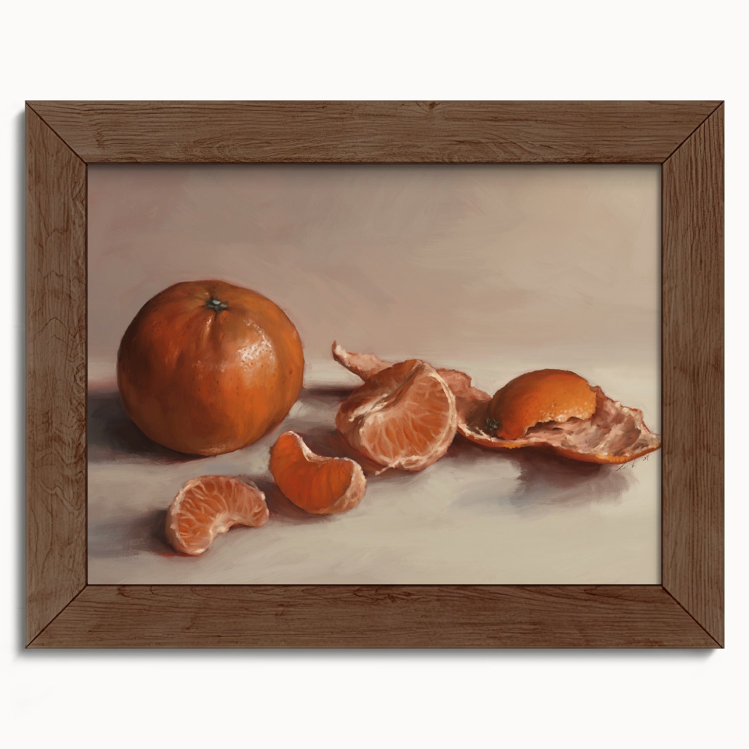 "Clementines" by Catherine Hébert - Clementine Orange Still Life Fine Art Print - 5"x7" size