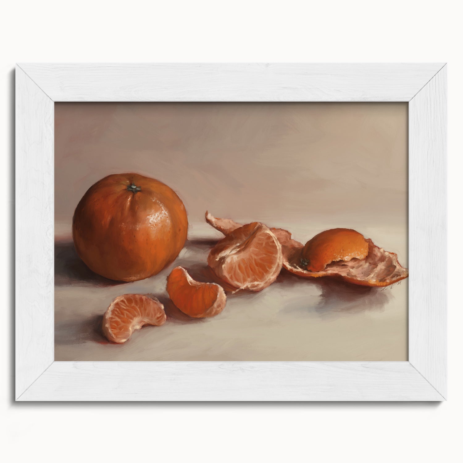 "Clementines" by Catherine Hébert - Clementine Orange Still Life Fine Art Print - 5"x7" size