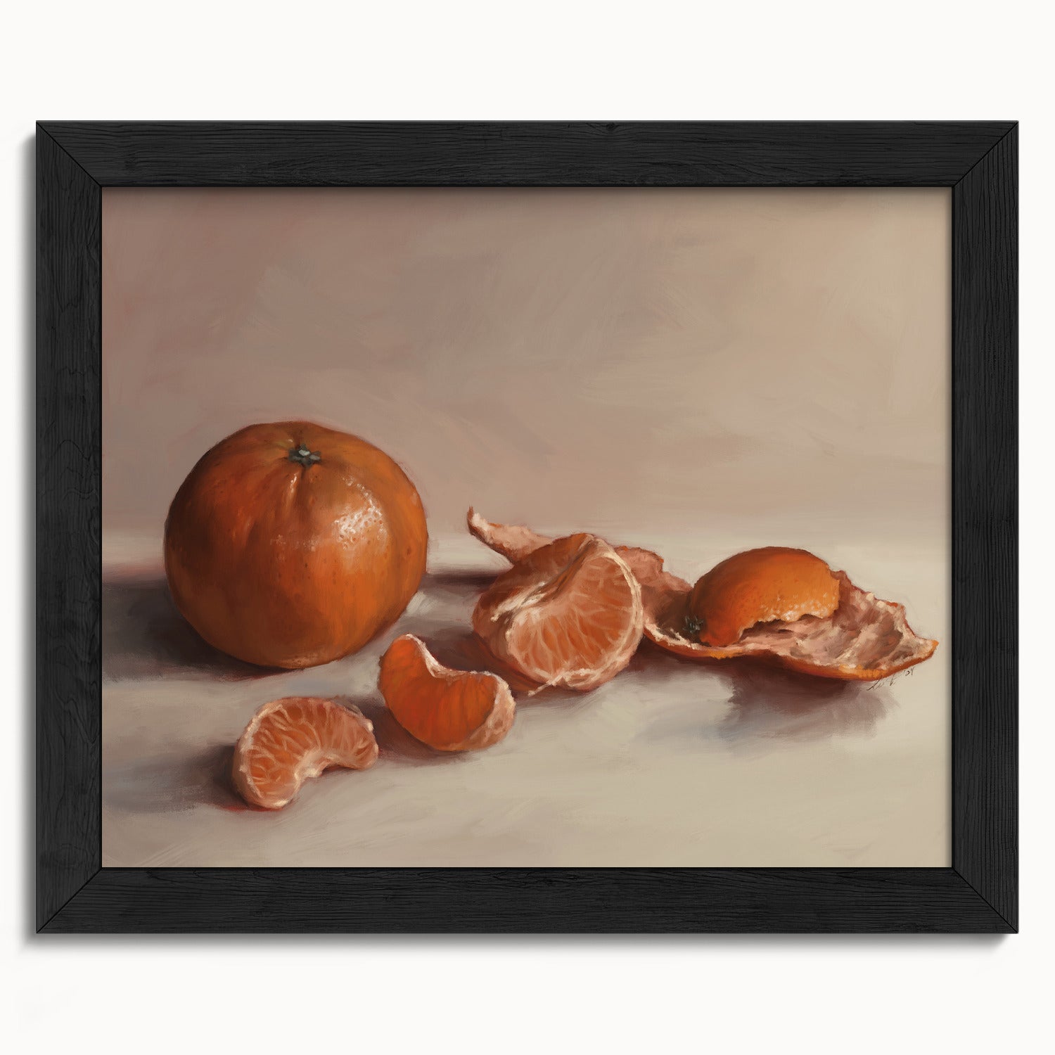 "Clementines" by Catherine Hébert - Clementine Orange Still Life Fine Art Print - 8"x10" size