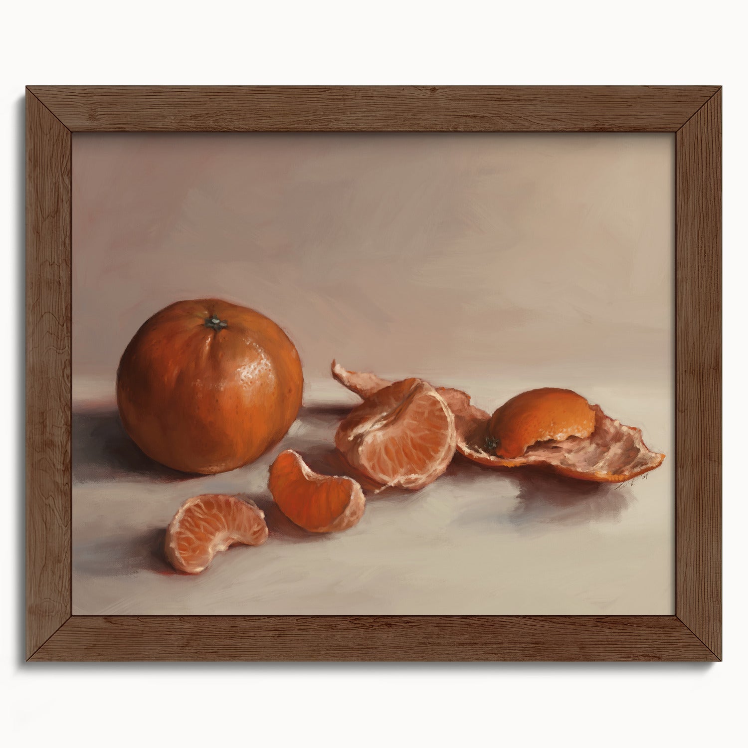 "Clementines" by Catherine Hébert - Clementine Orange Still Life Fine Art Print - 8"x10" size