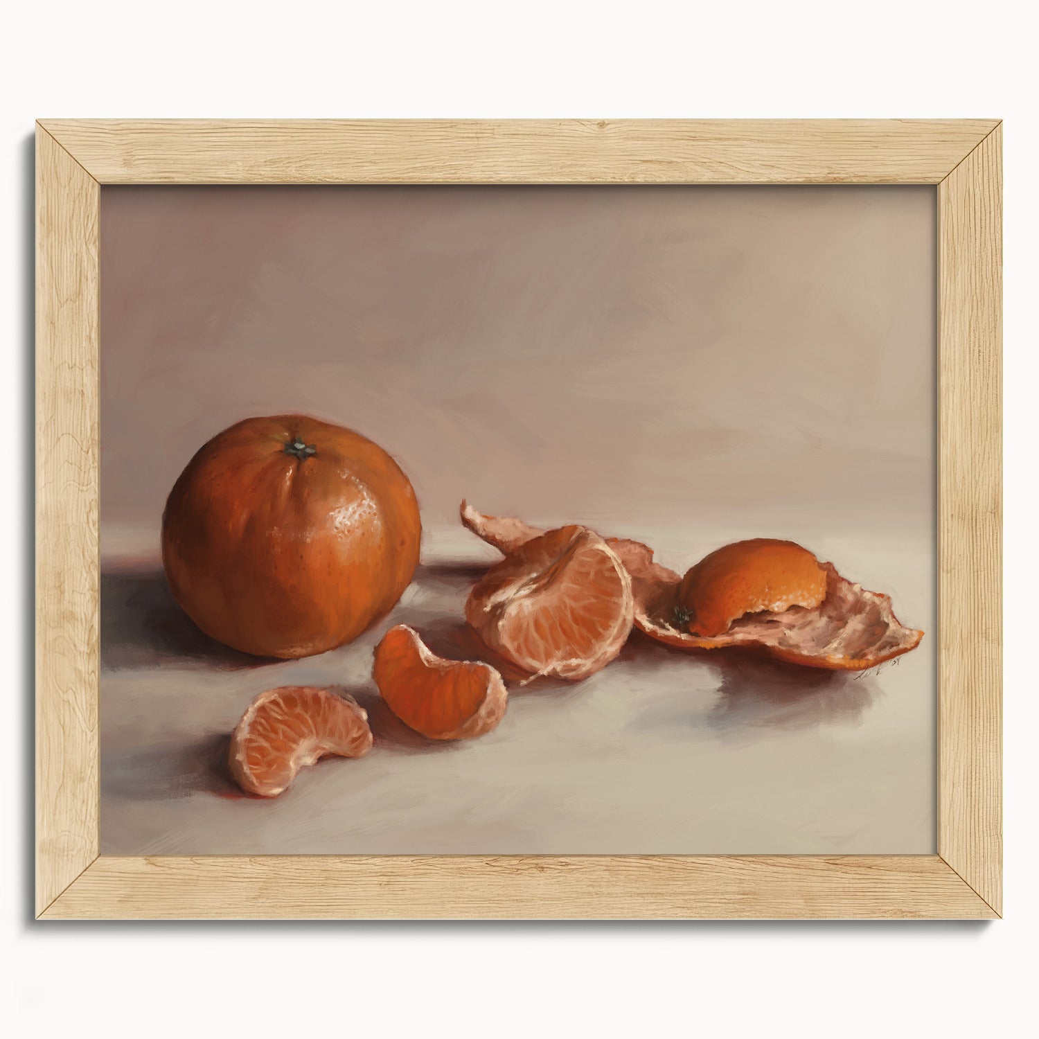 "Clementines" by Catherine Hébert - Clementine Orange Still Life Fine Art Print - 8"x10" size