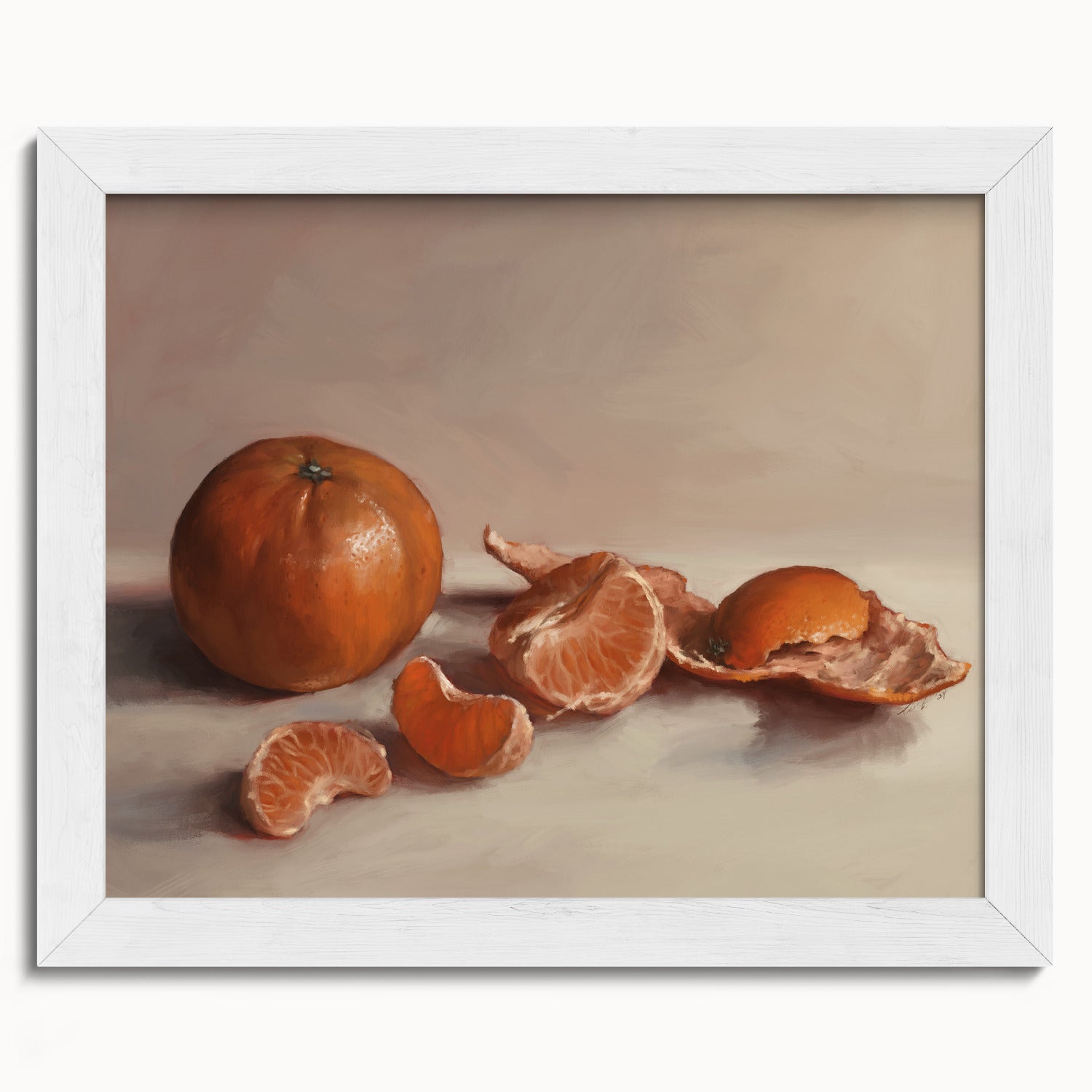 "Clementines" by Catherine Hébert - Clementine Orange Still Life Fine Art Print - 8"x10" size