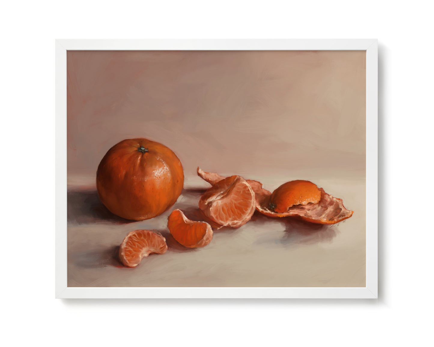 "Clementines" by Catherine Hébert - Clementine Orange Still Life Art Print - 16"x20" size