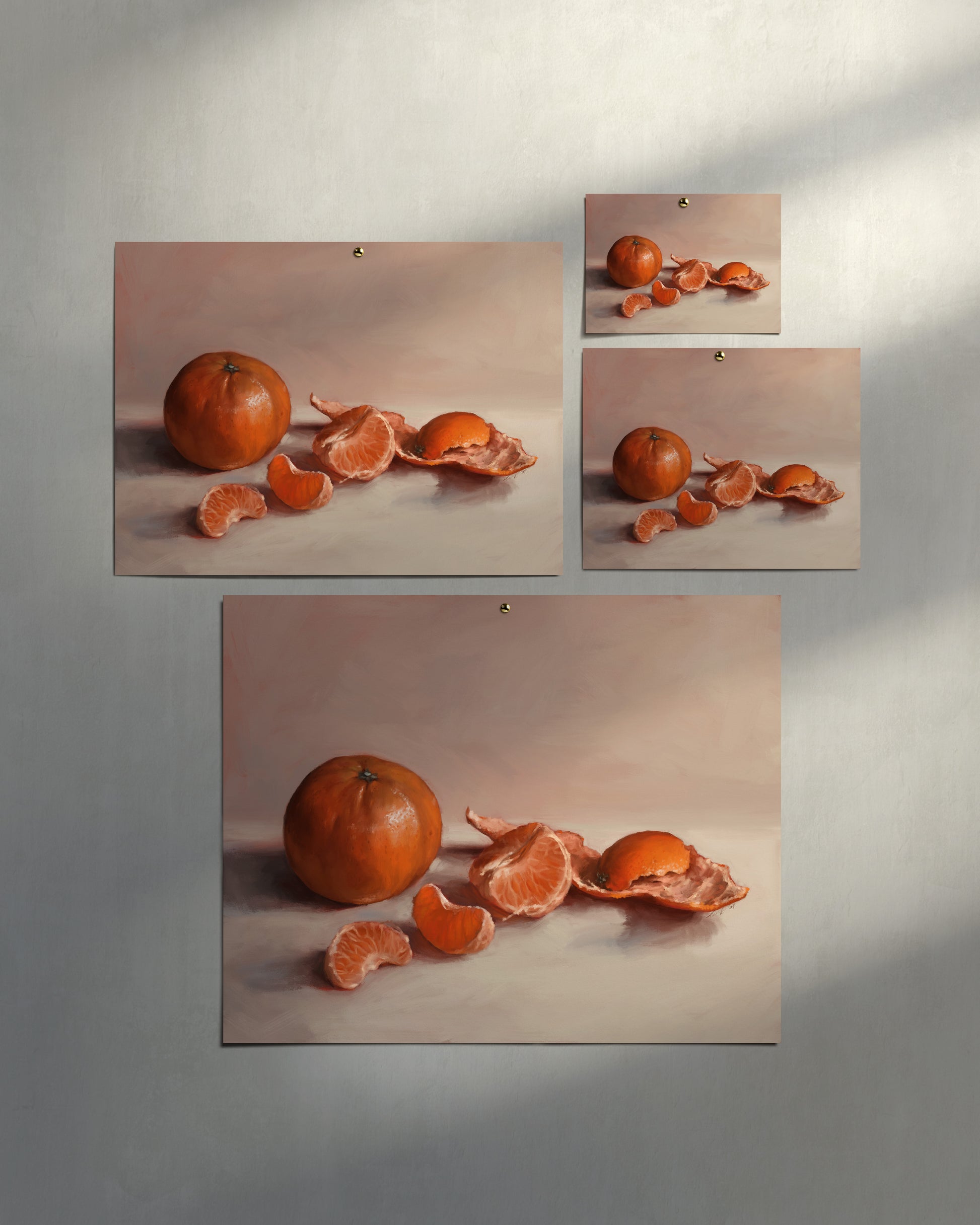 "Clementines" by Catherine Hébert - Clementine Orange Still Life Art Print
