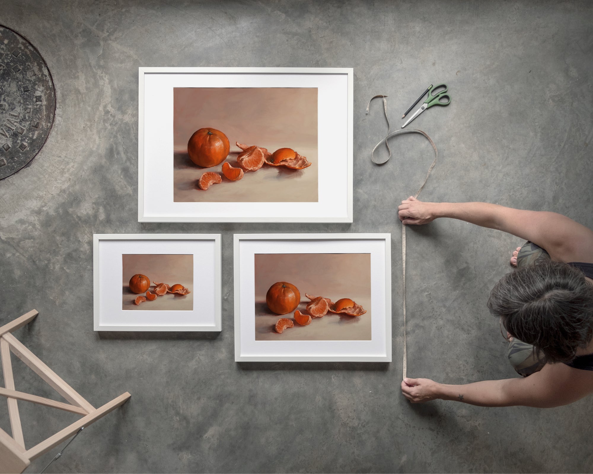 "Clementines" by Catherine Hébert - Clementine Orange Still Life Fine Art Print