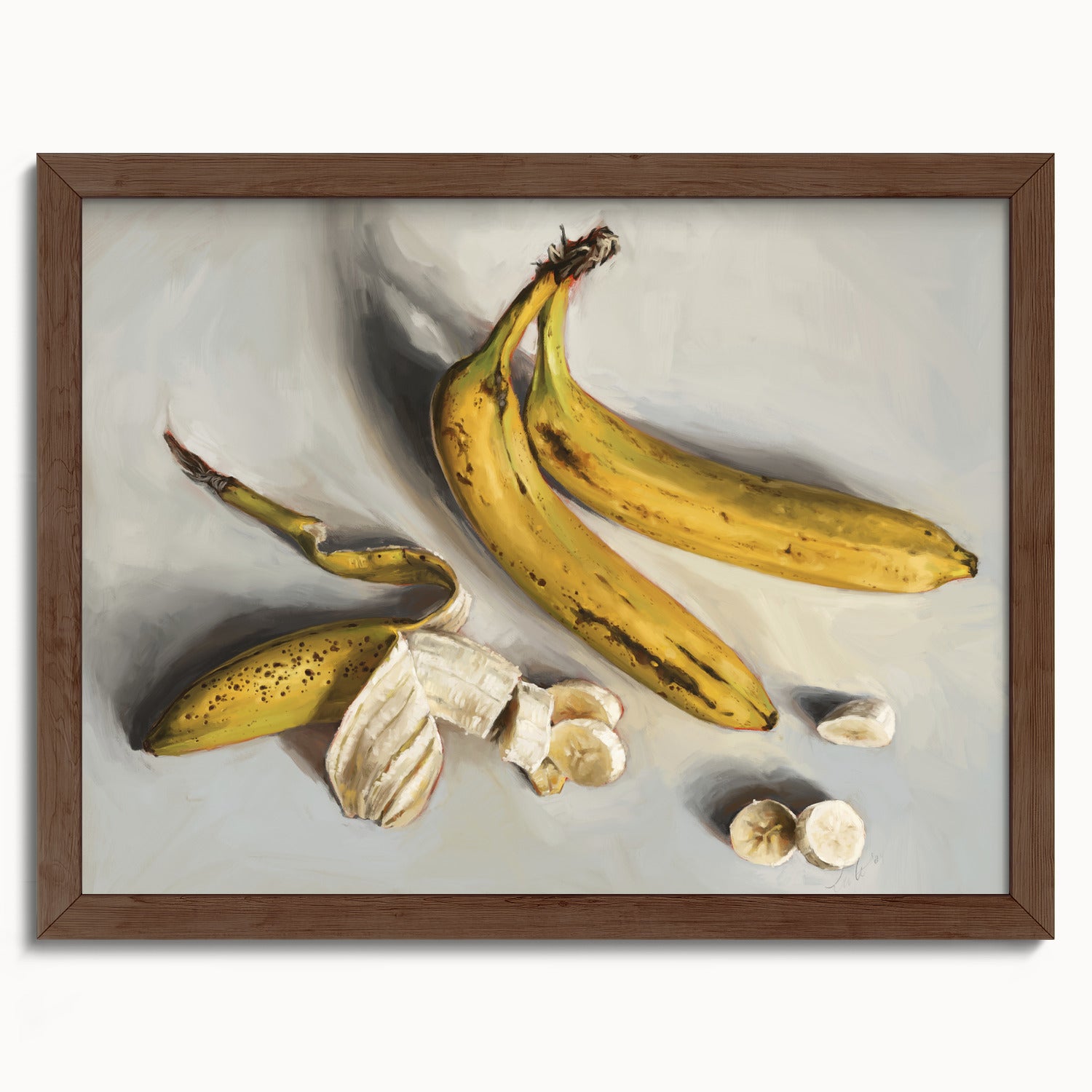 "Bananas" by Catherine Hébert - Bananas Still Life Fine Art Print - 12"x16" size